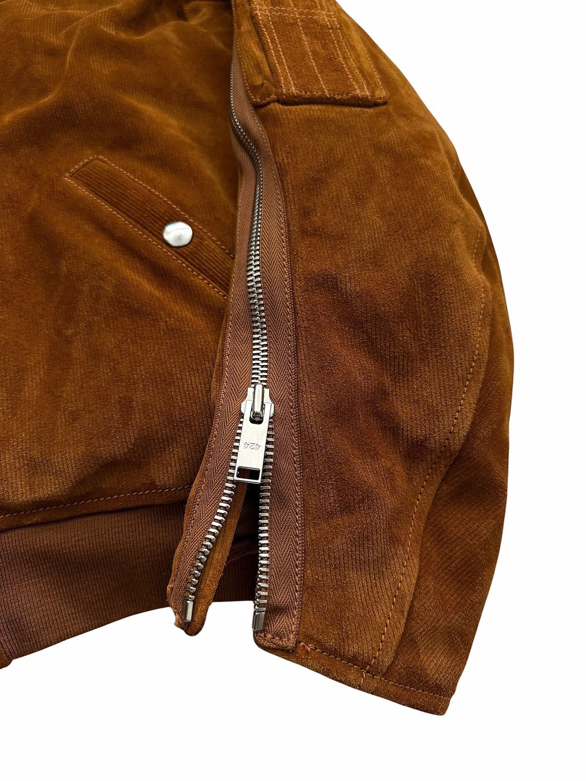 424 Rare Trompe Loeil Leather “Corduroy” Bomber Jacket Size US M / EU 48-50 / 2 - 5 Thumbnail