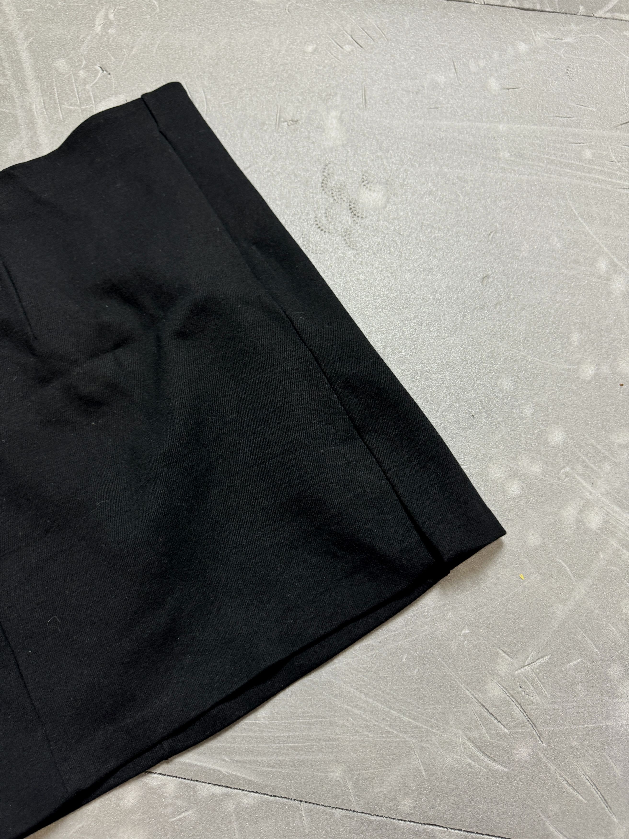 Vintage Black formal mini skirt elegant retro avant garde coquette Size 28" / US 6 / IT 42 - 2 Thumbnail
