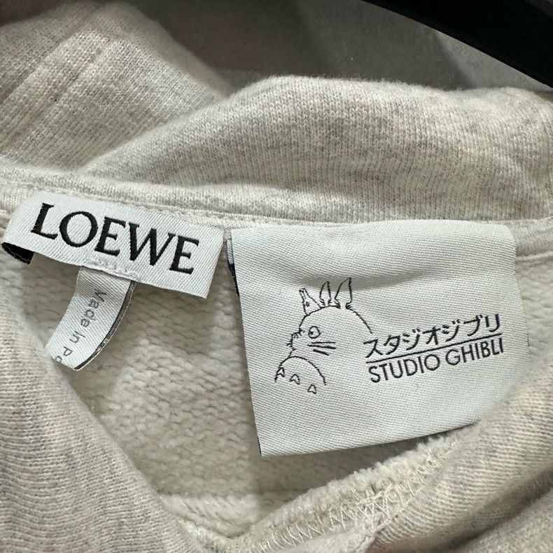 Loewe Loewe Logo cotton hooded tucked in long sleeve hoodie Size XXL / US 16-18 / IT 52-54 - 5 Thumbnail