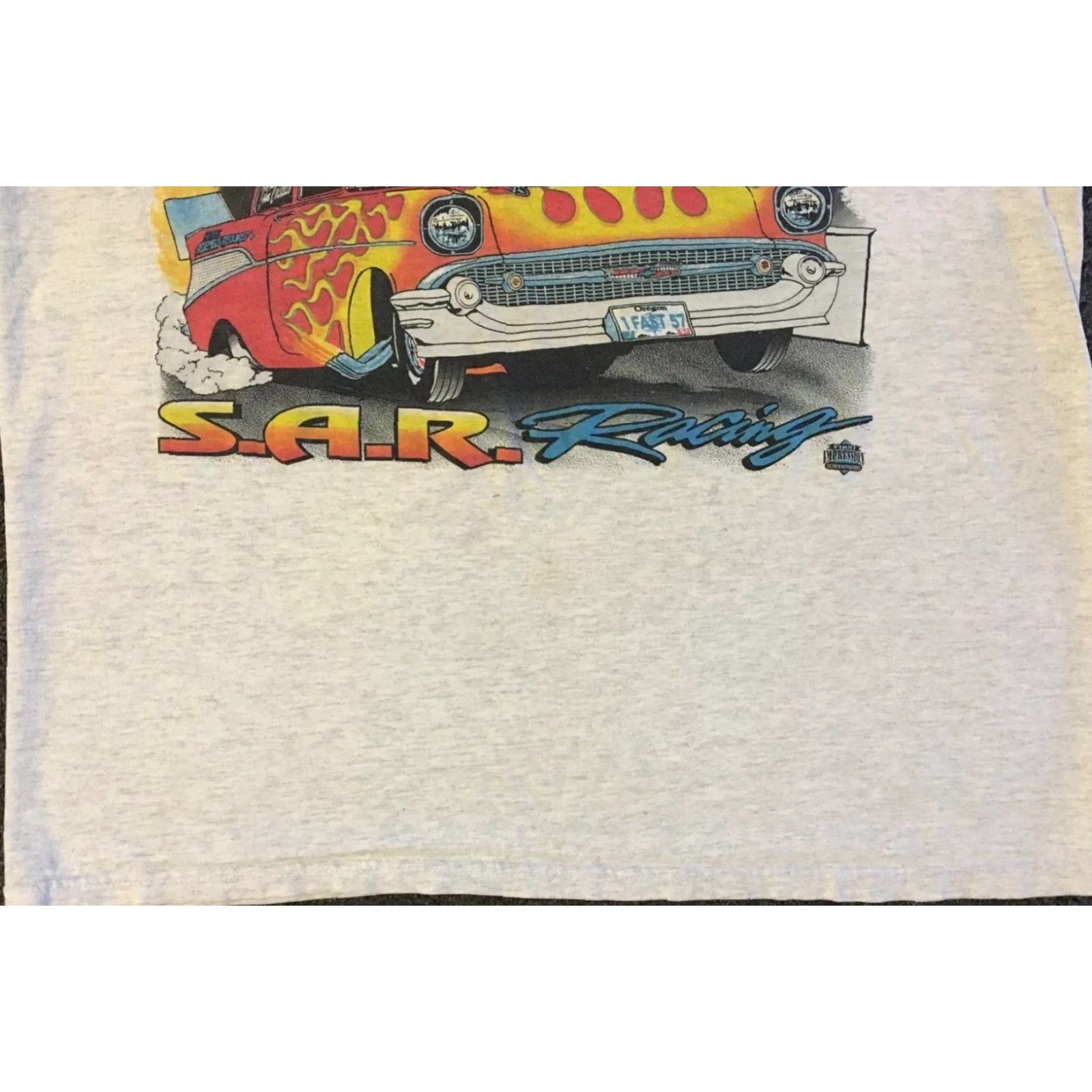 NASCAR Vtg 90s Chevrolet Racing Faded Distress AOP Shirt M L Car Flame NASCAR Grunge AZ Shirt Mens M Gray 90s Cars NASCAR Grunge Vintage Fire Distressed Size US M / EU 48-50 / 2 - 5 Thumbnail