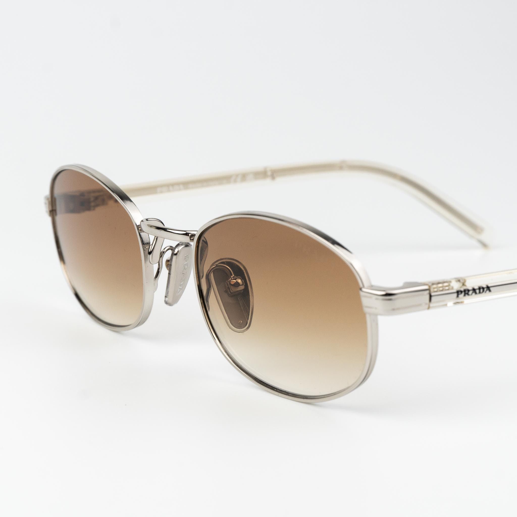 Prada Prada Women Sunglasses Oval PRB53S 1BC80K NEW AUTHENTIC Size ONE SIZE - 4 Thumbnail