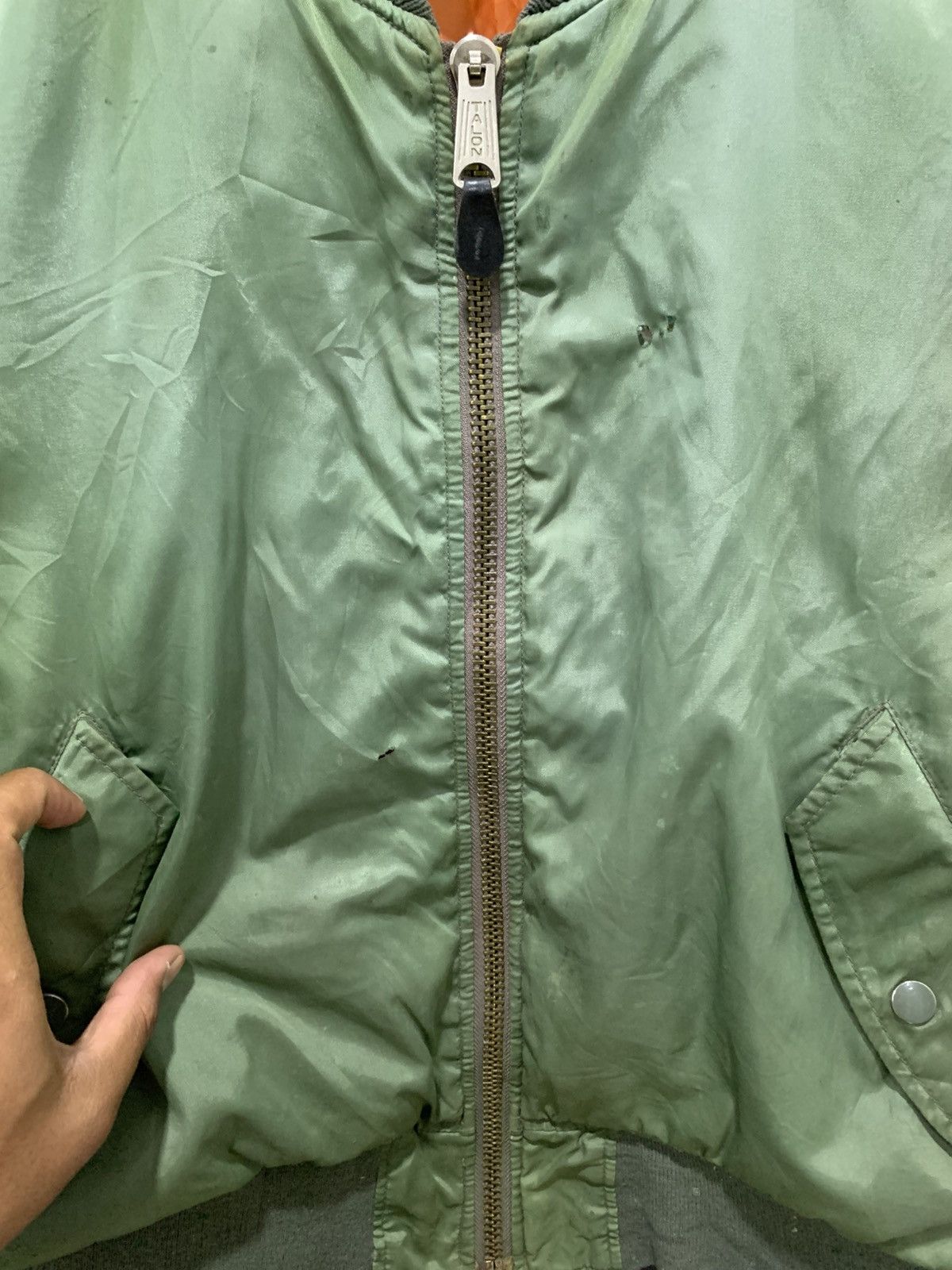 Vintage VINTAGE 1990S BOMBER JACKET TALON ZIP Size US L / EU 52-54 / 3 - 4 Thumbnail