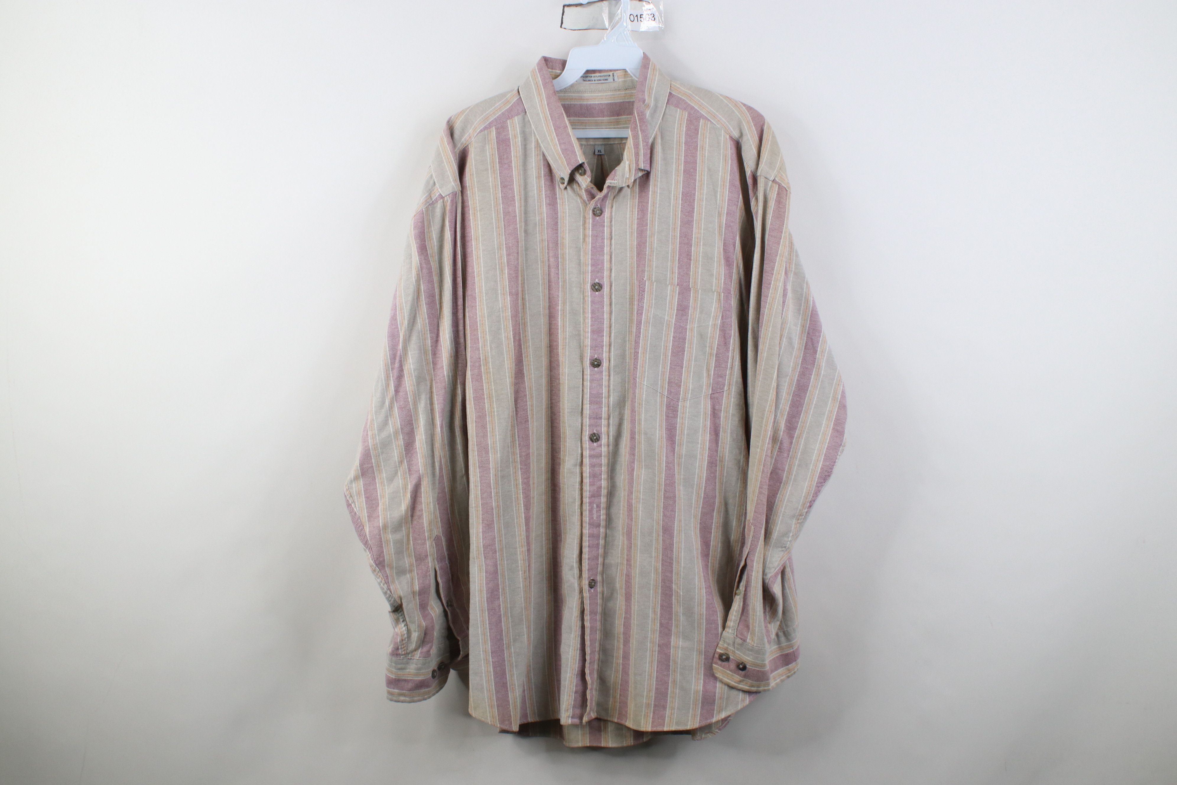 Vintage Vintage 90s Streetwear Oxford Collared Button Down Shirt Size US XL / EU 56 / 4 - 1 Thumbnail