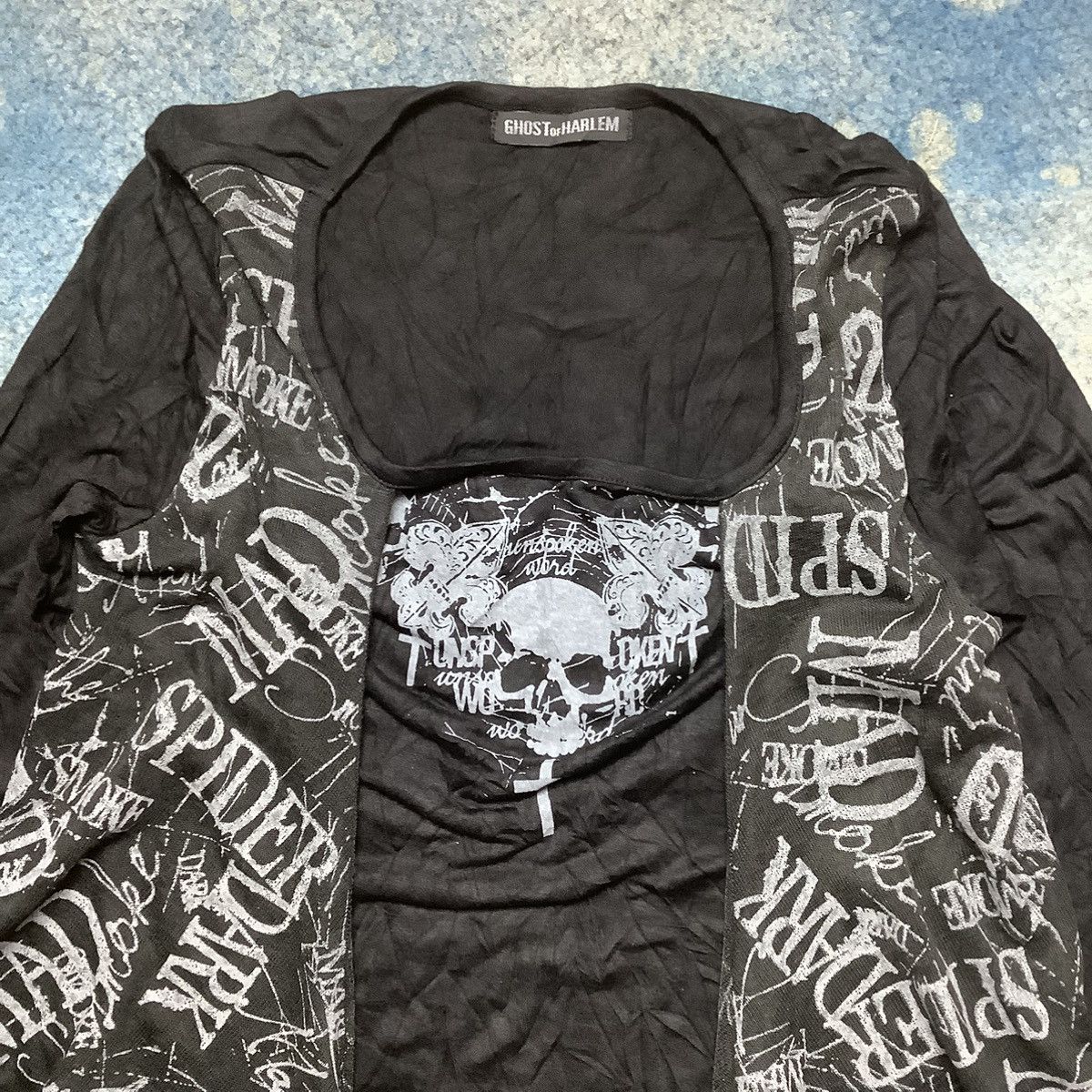 If Six Was Nine × Japanese Brand × Le Grande Bleu (L.G.B.) Y2k Ghost of Harlem Skull Punk Longsleeve Ifsixwasnine Size ONE SIZE - 2 Thumbnail