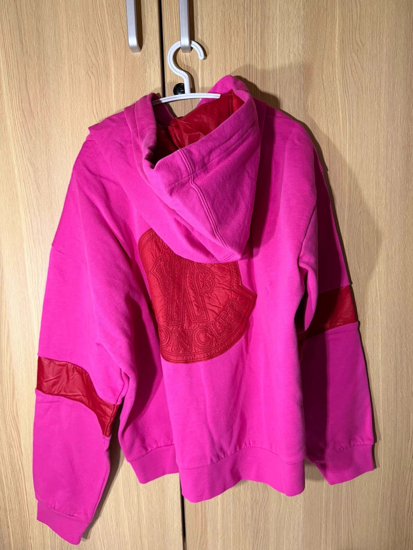 Moncler Moncler Women's Magenta colorblocked logo hoodie XL Size XL / US 12-14 / IT 48-50 - 2 Thumbnail