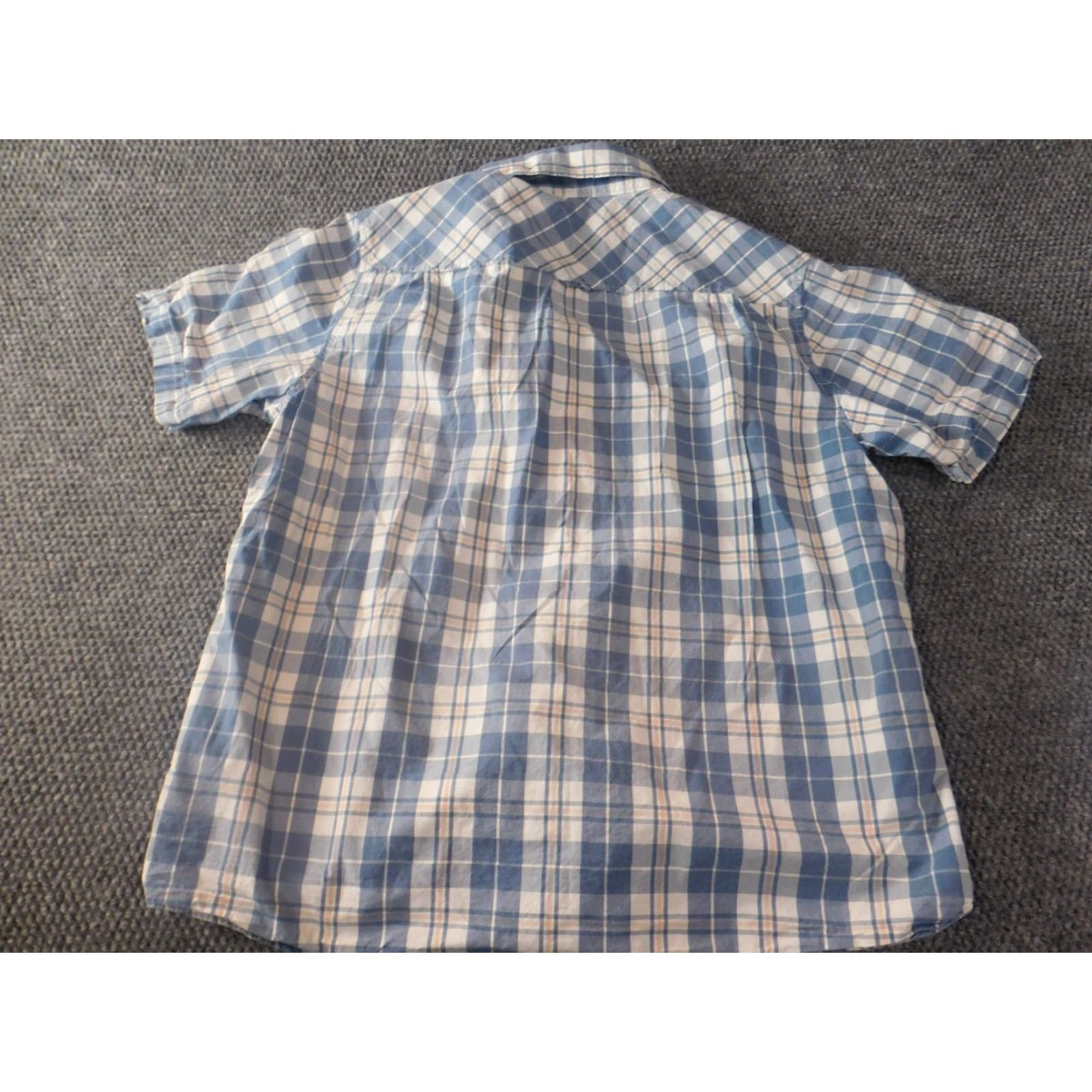 Hurley Hurley Mens Shirt L Blue Plaid Button-Down Short Sleeve Tropical Knit Cotton Size US L / EU 52-54 / 3 - 5 Thumbnail