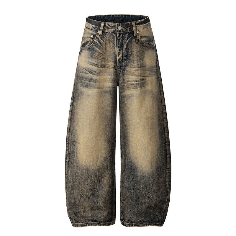 Vintage American retro washed distressed lightning scimitar jeans Size US 32 / EU 48 - 1 Thumbnail