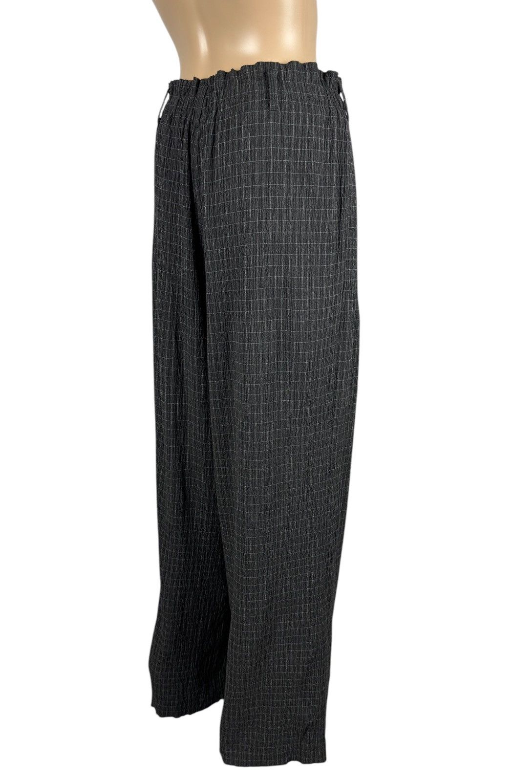 Designer Sara Sturgeon Plaid Wide Leg Pants Viscose size 4 Size 30" / US 8 / IT 44 - 6 Thumbnail