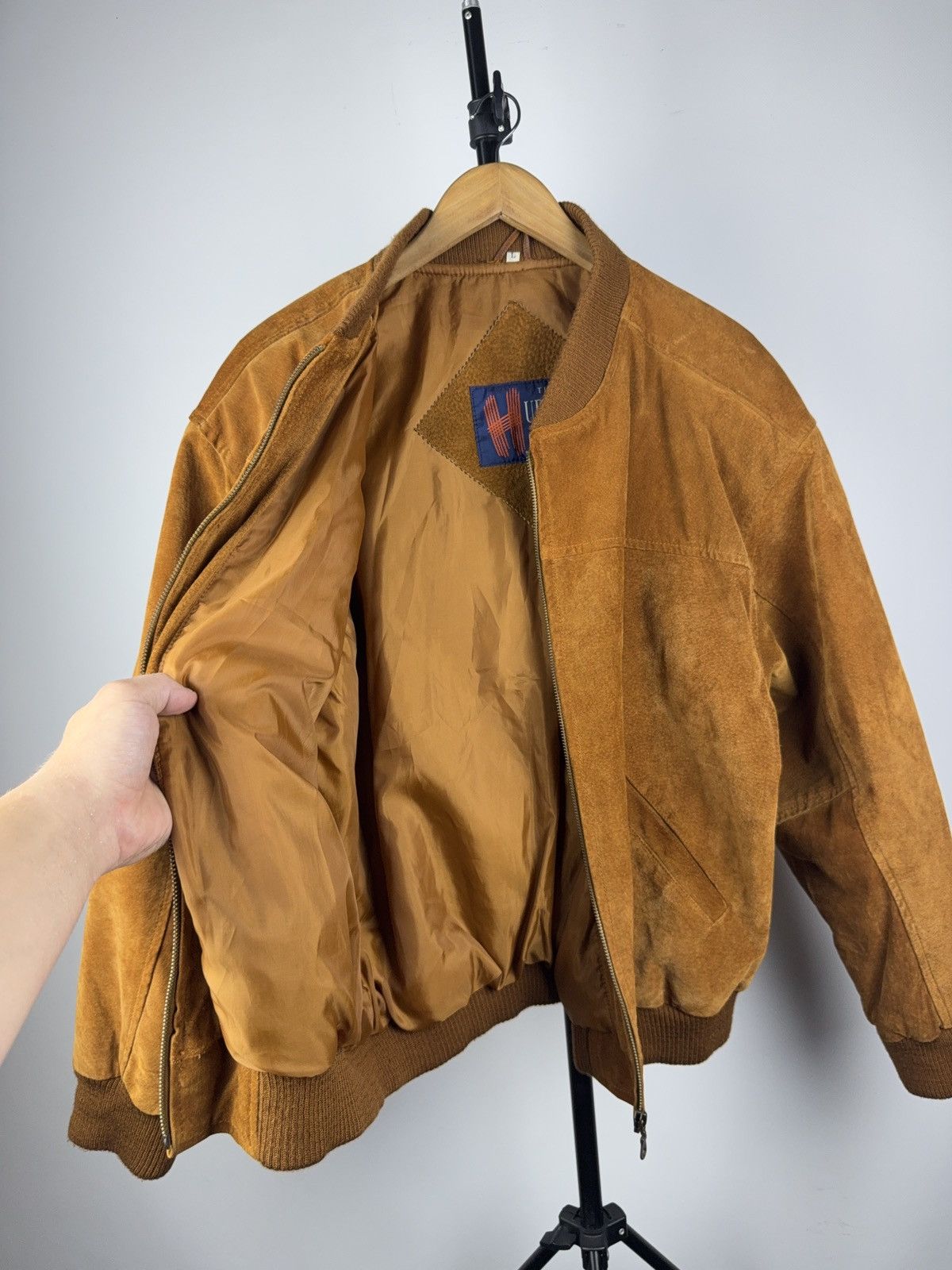 Leather Vintage Western Cowboy Leather MOTO Bomber Jacket Rock Punk Size US L / EU 52-54 / 3 - 7 Thumbnail