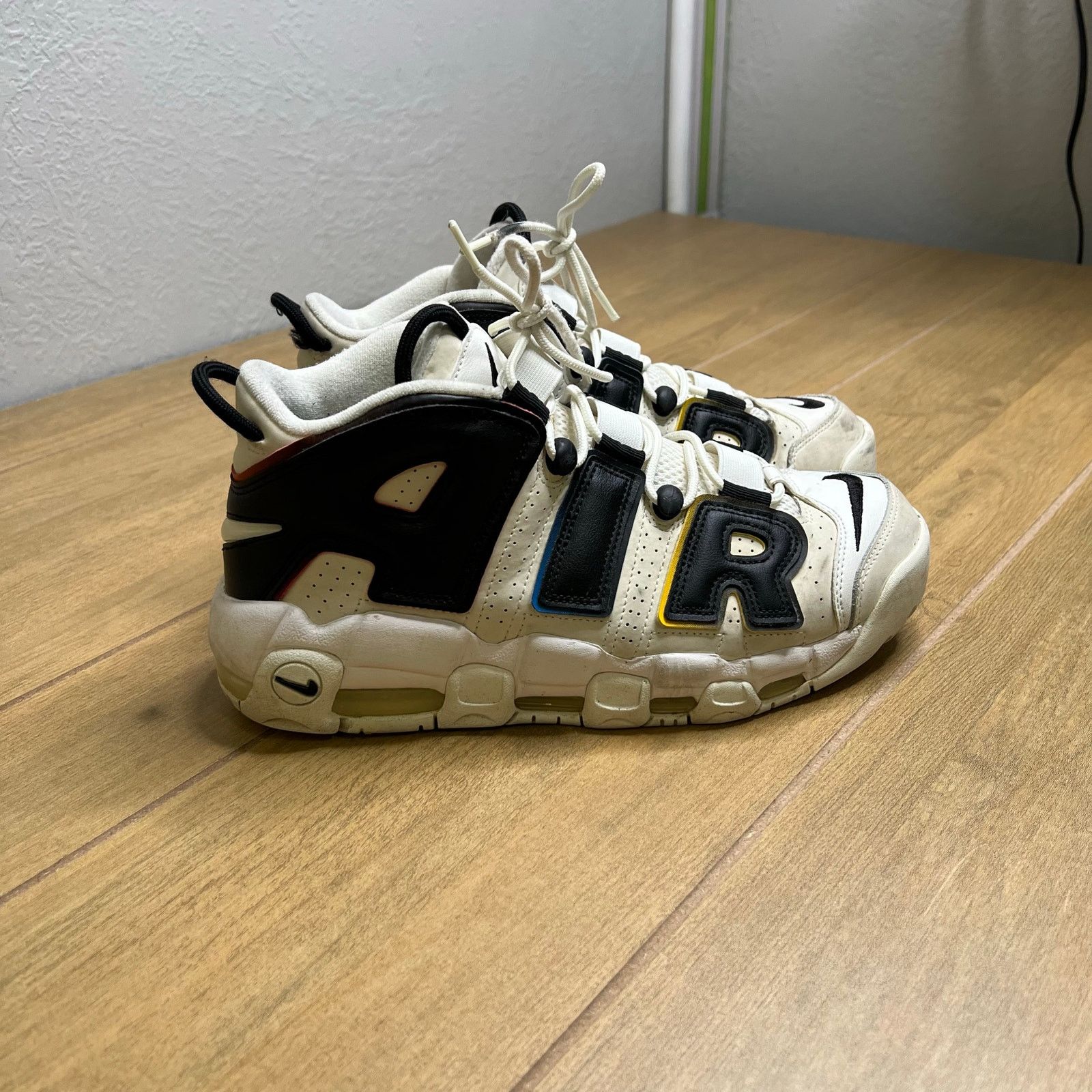 Nike Air More Uptempo 96 White Black Multi Men’s Size 9.5