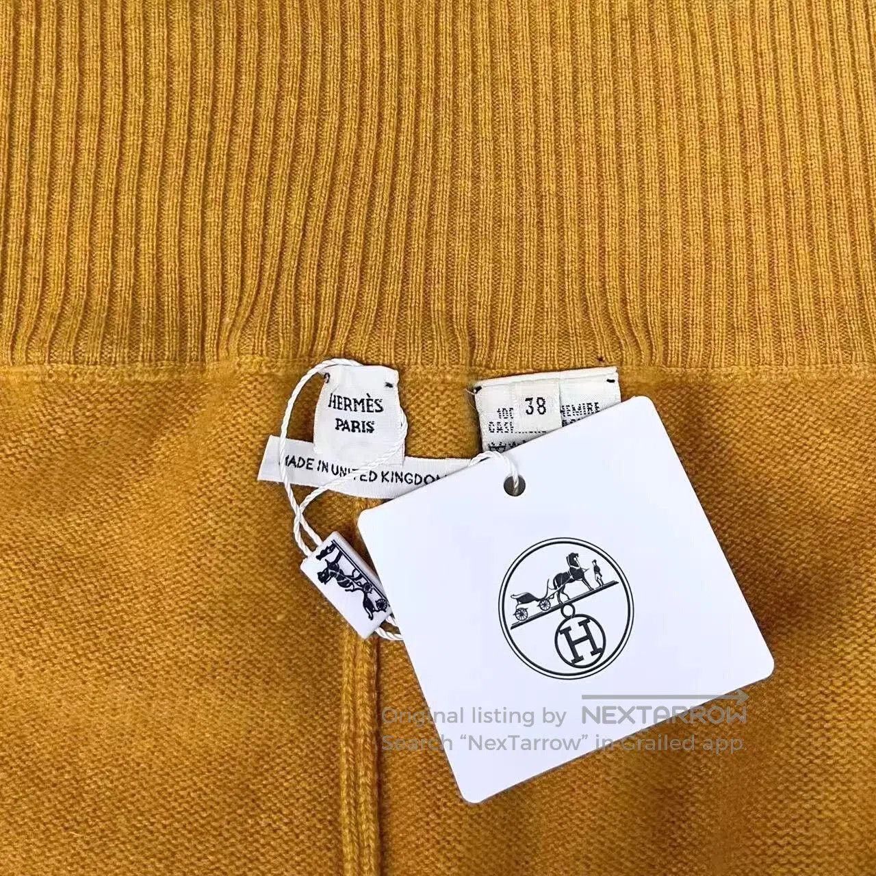 Hermes Hermes Ginger Yellow Cashmere Knit Pants. Size 37" - 3 Thumbnail