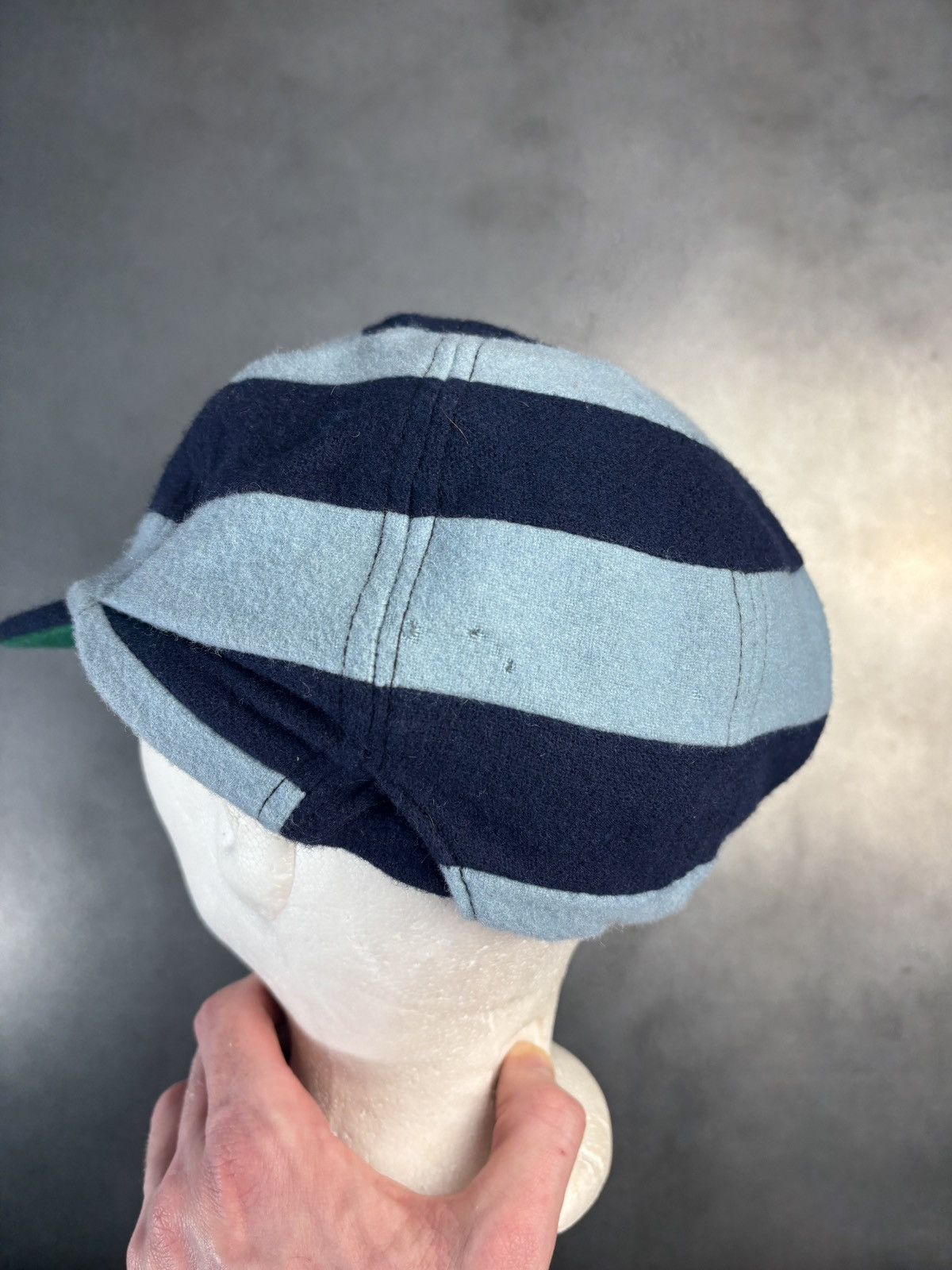 Vintage 1960s Vintage Crickets Cap Michael Chatham Wool Stripe Velcr Size ONE SIZE - 15 Thumbnail