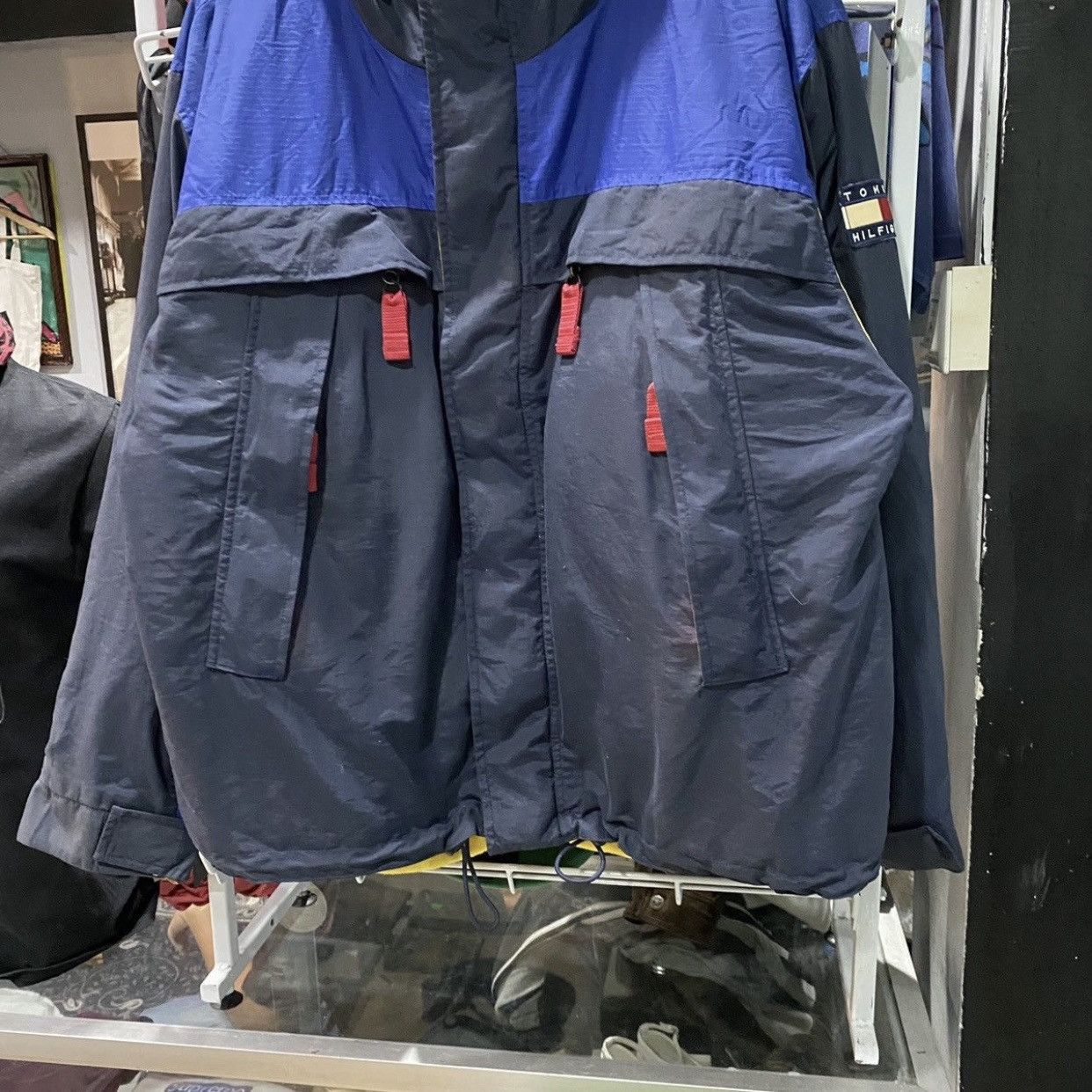 Tommy Hilfiger Vintage 90s Tommy Hilfiger Sailing Gear Hooded Jacket Size US L / EU 52-54 / 3 - 5 Thumbnail