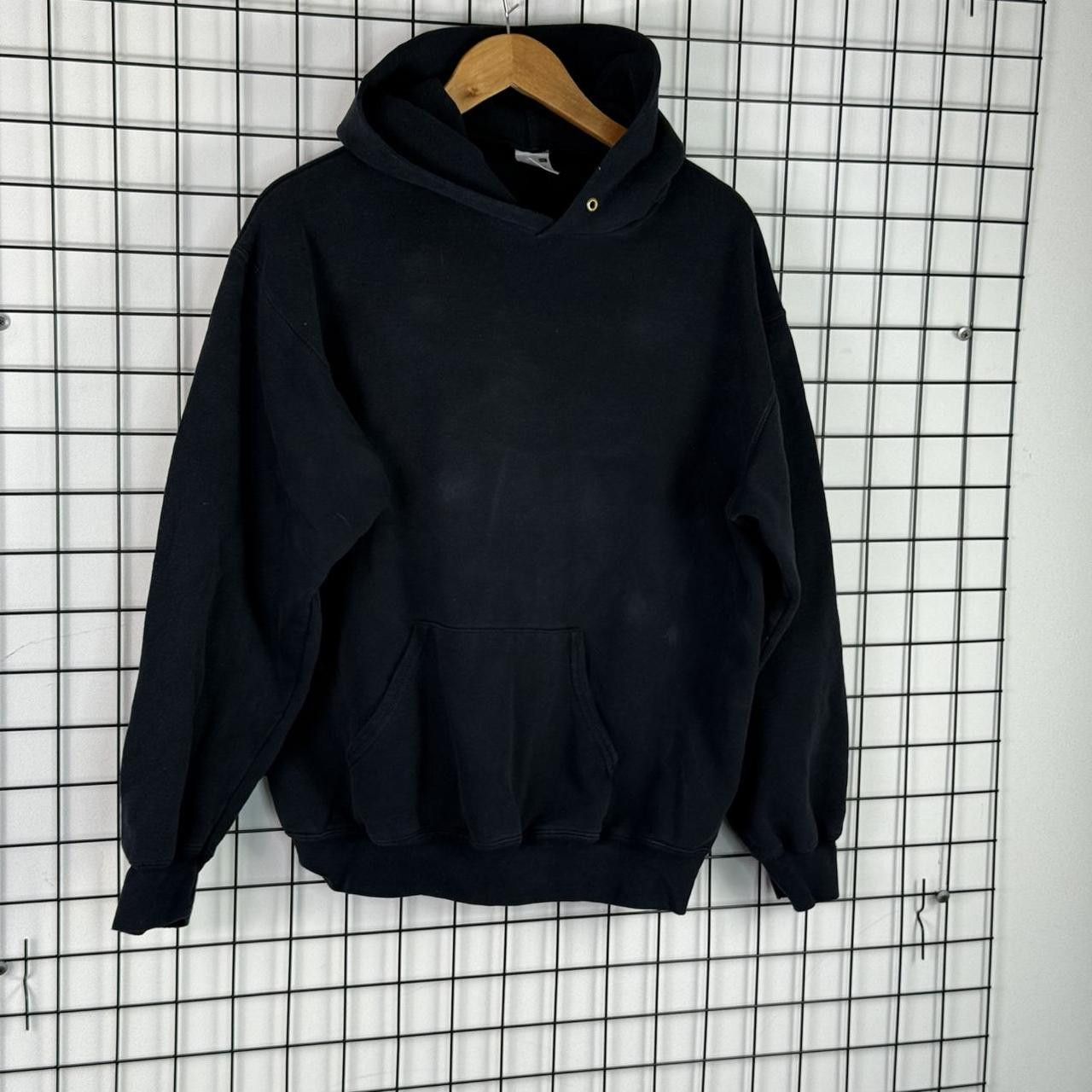 Vintage Fruit of the loom FOTL Hoodie Black Vintage 90s BLANK Size US L / EU 52-54 / 3 - 2 Thumbnail