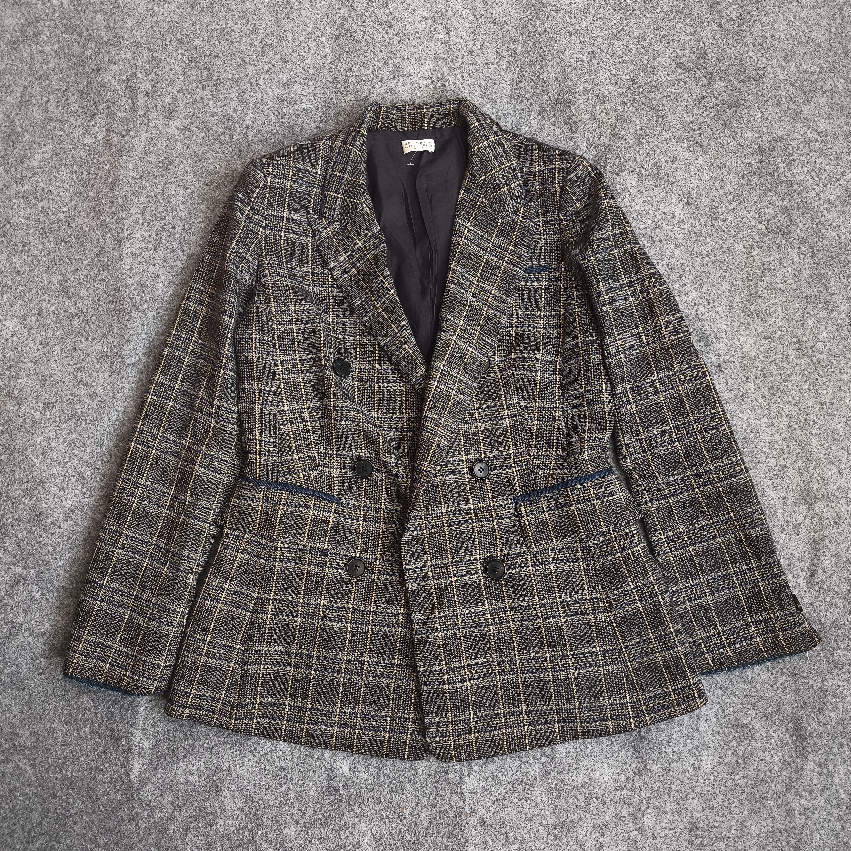 Brunello Cucinelli rare brunello cucineli plaid Tartan blazer suits jacket Size M / US 6-8 / IT 42-44 - 1 Thumbnail