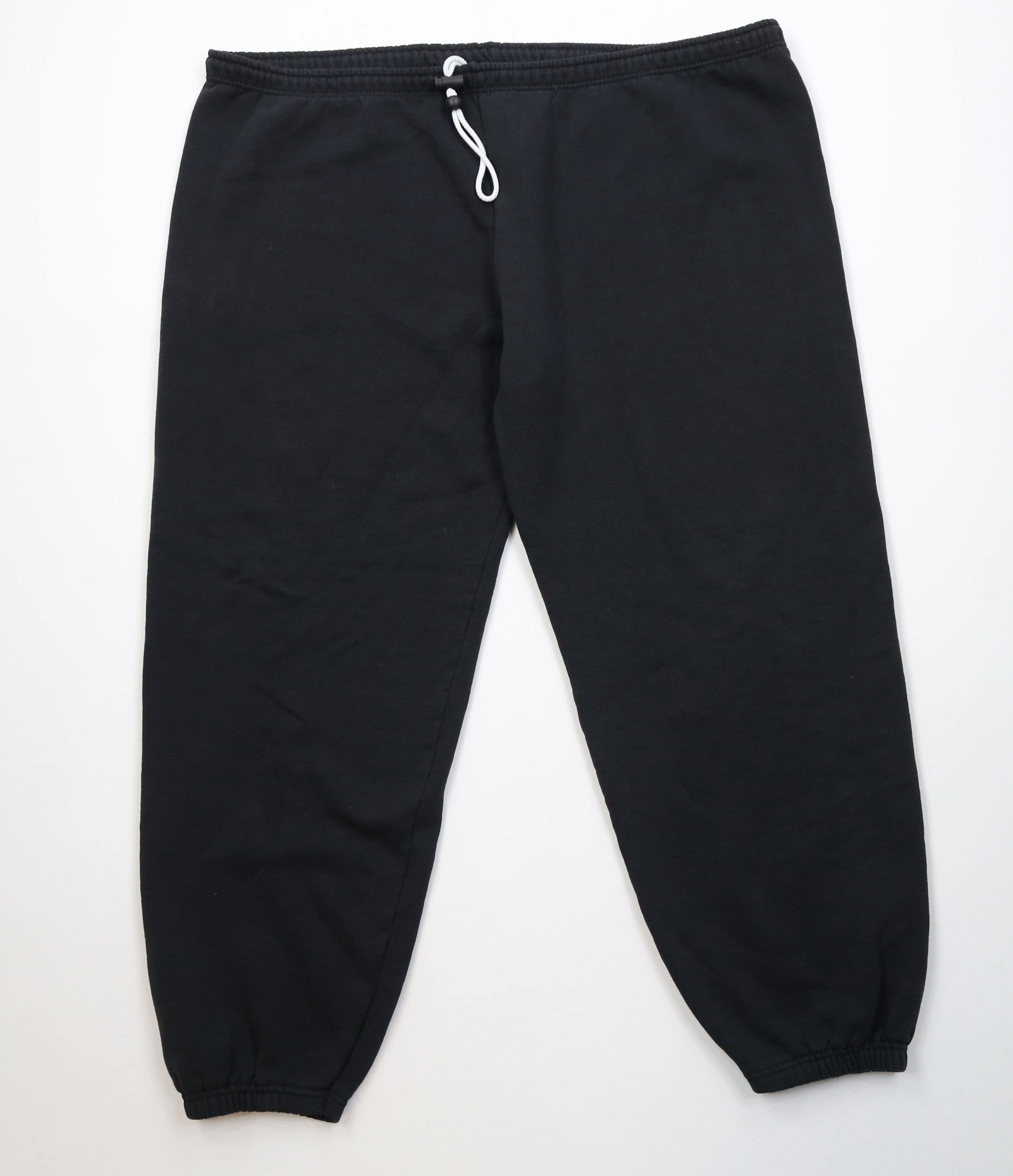 Vintage Vintage 90s Streetwear Blank Cuffed Sweatpants Joggers Black Size US 38 / EU 54 - 1 Thumbnail