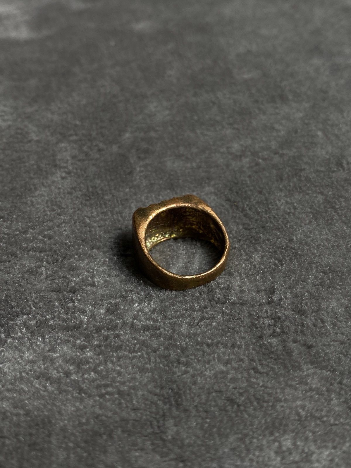 Jewelry Vintage Gold-Toned Ring with Crystal Accent Size ONE SIZE - 3 Thumbnail