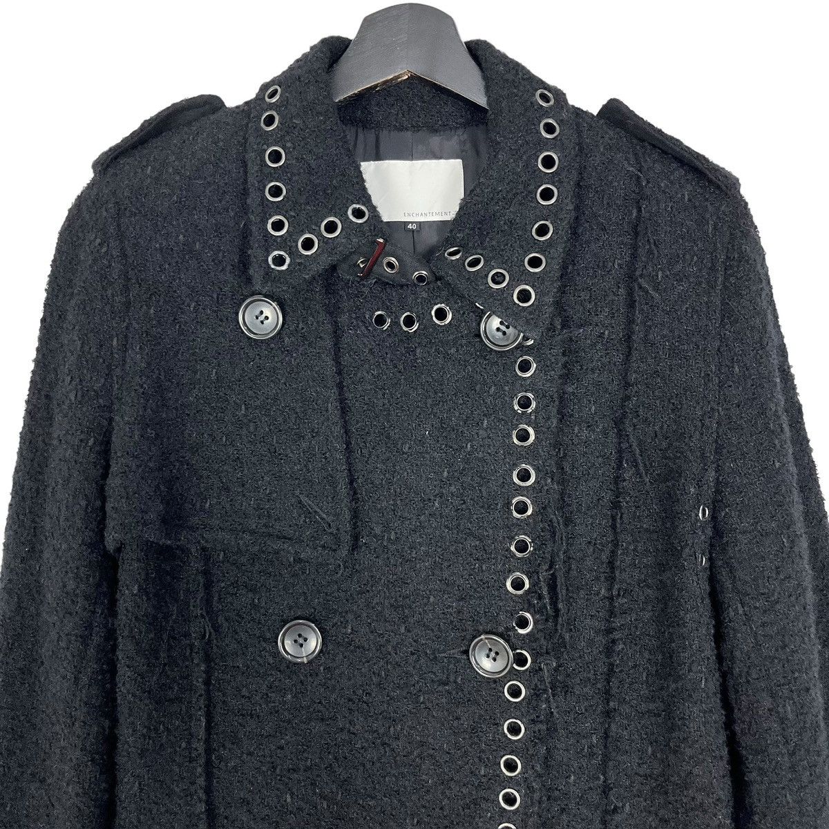 Enchantment × Japanese Brand Japanese Brand Enchantment Wool Stretch Gothic Women Coat Size S / US 4 / IT 40 - 2 Thumbnail