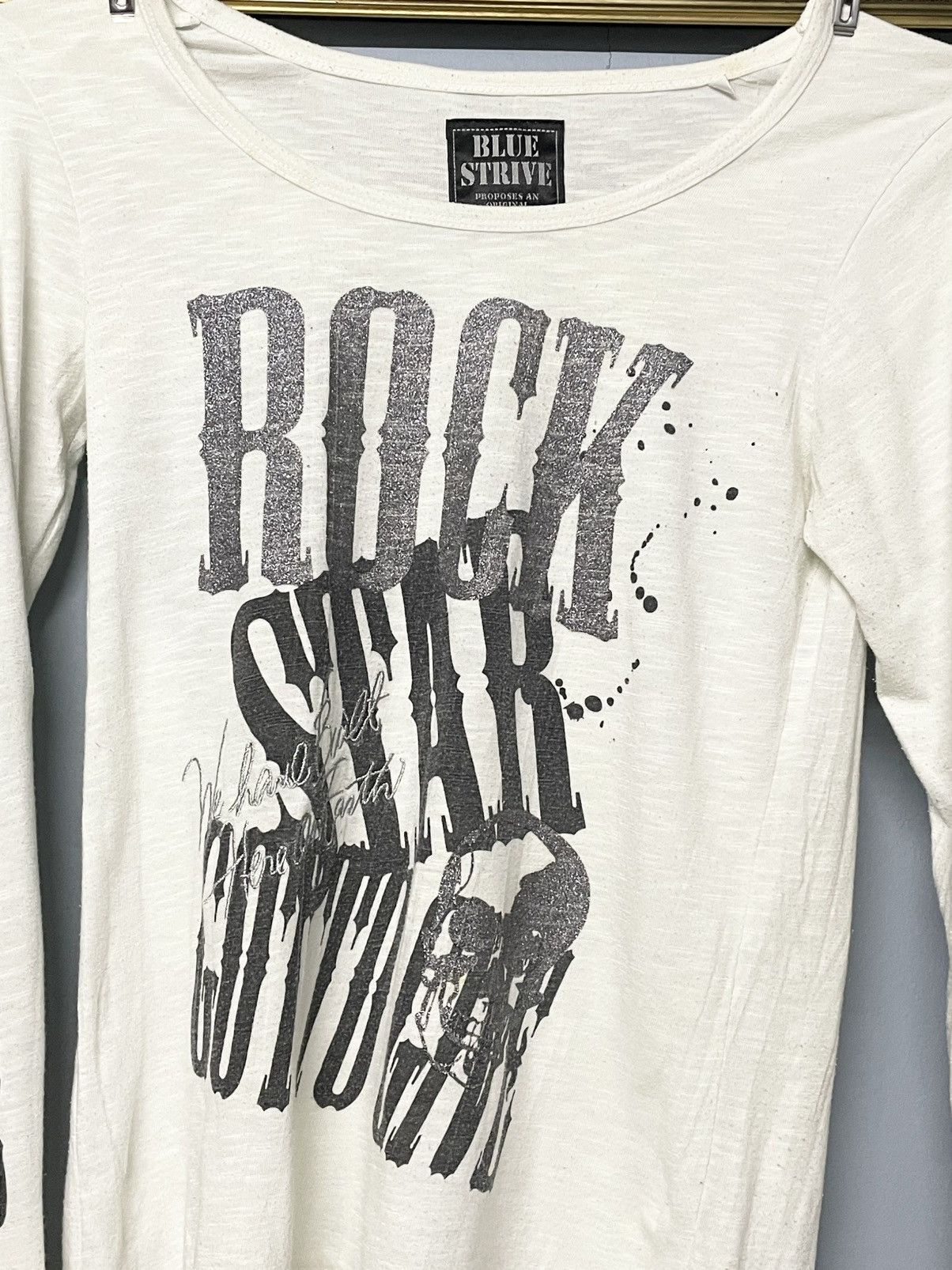 Hysteric Glamour Vintage 90s Japan Designer Blue Strive Rock Start Skull Tee Size US XS / EU 42 / 0 - 3 Thumbnail