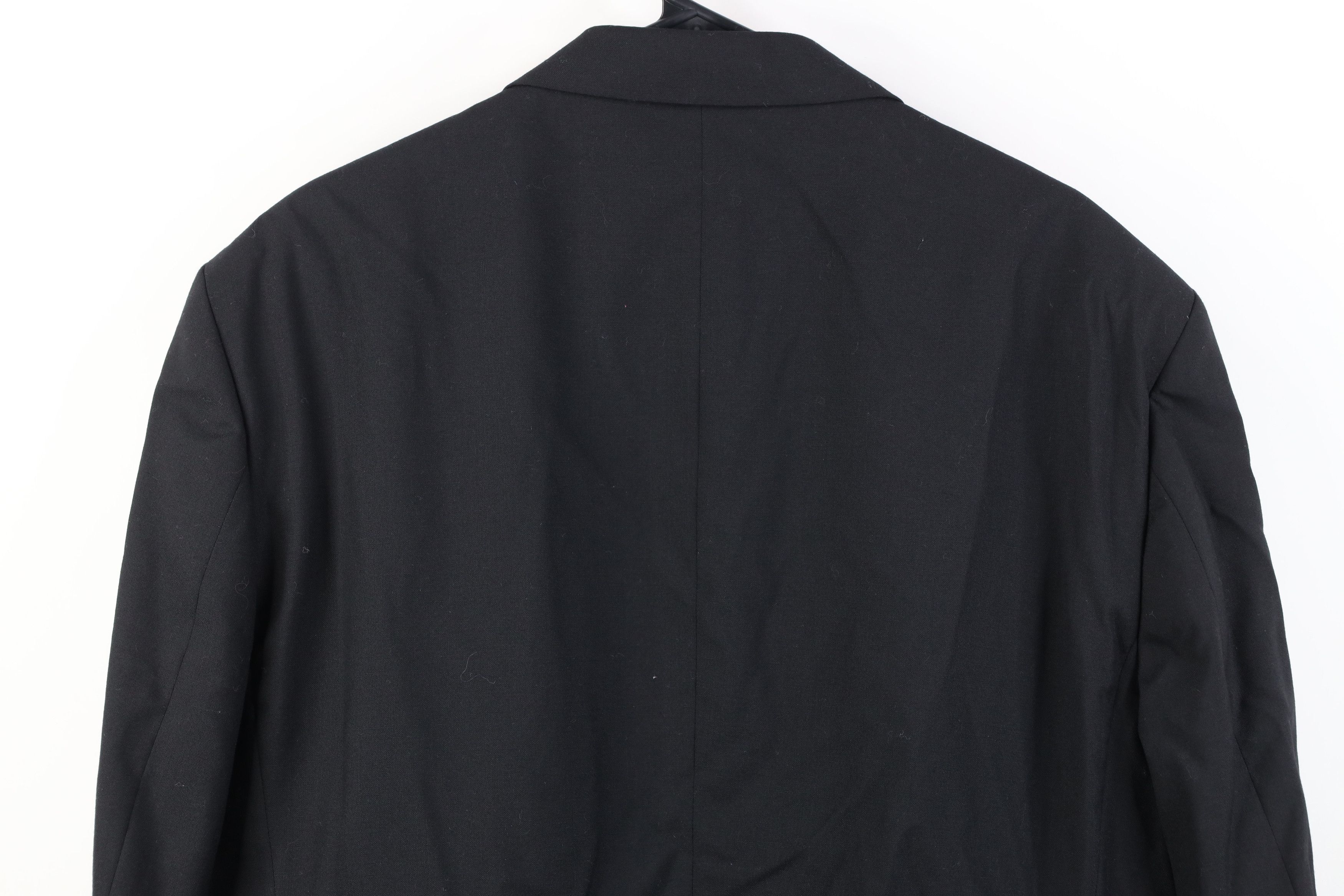 Vintage Deadstock Vintage 90s Y2K Wool Tuxedo Suit Coat Jacket Black Size US XXL / EU 58 / 5 - 17 Thumbnail