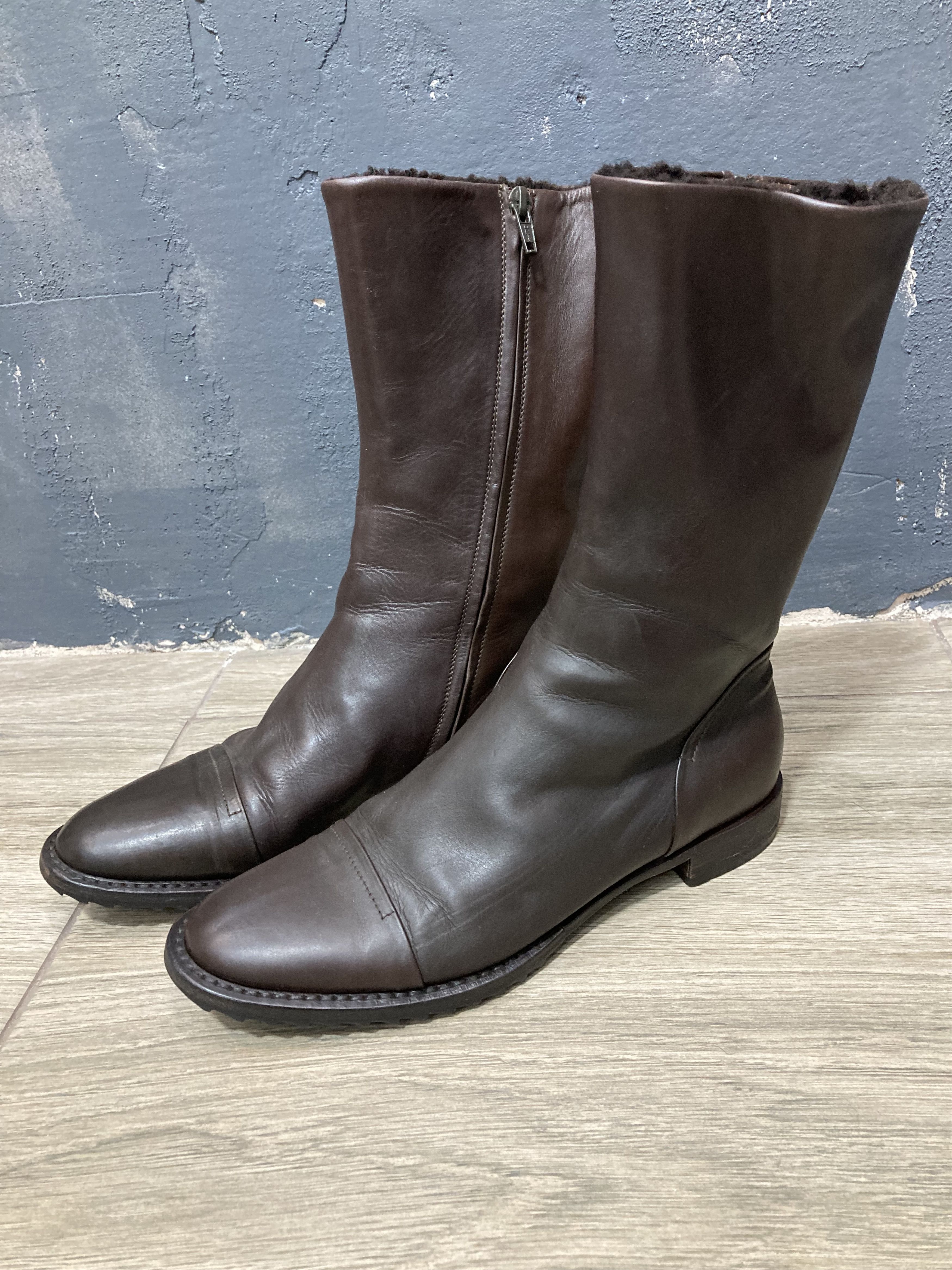 Jil Sander Vintage Jil Sander Classic Brown Leather Boots‎ Size US 7.5 / IT 37.5 - 1 Thumbnail