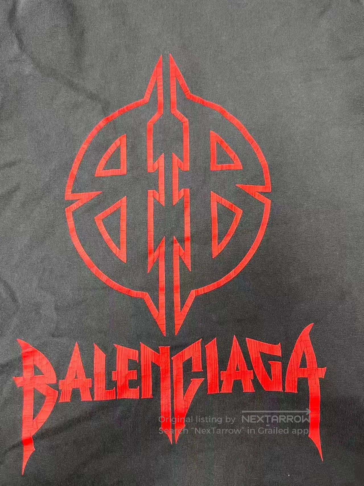 Balenciaga Balenciaga Men's Logo Print Short Sleeve T-Shirt. Size US XXS / EU 40 - 3 Thumbnail