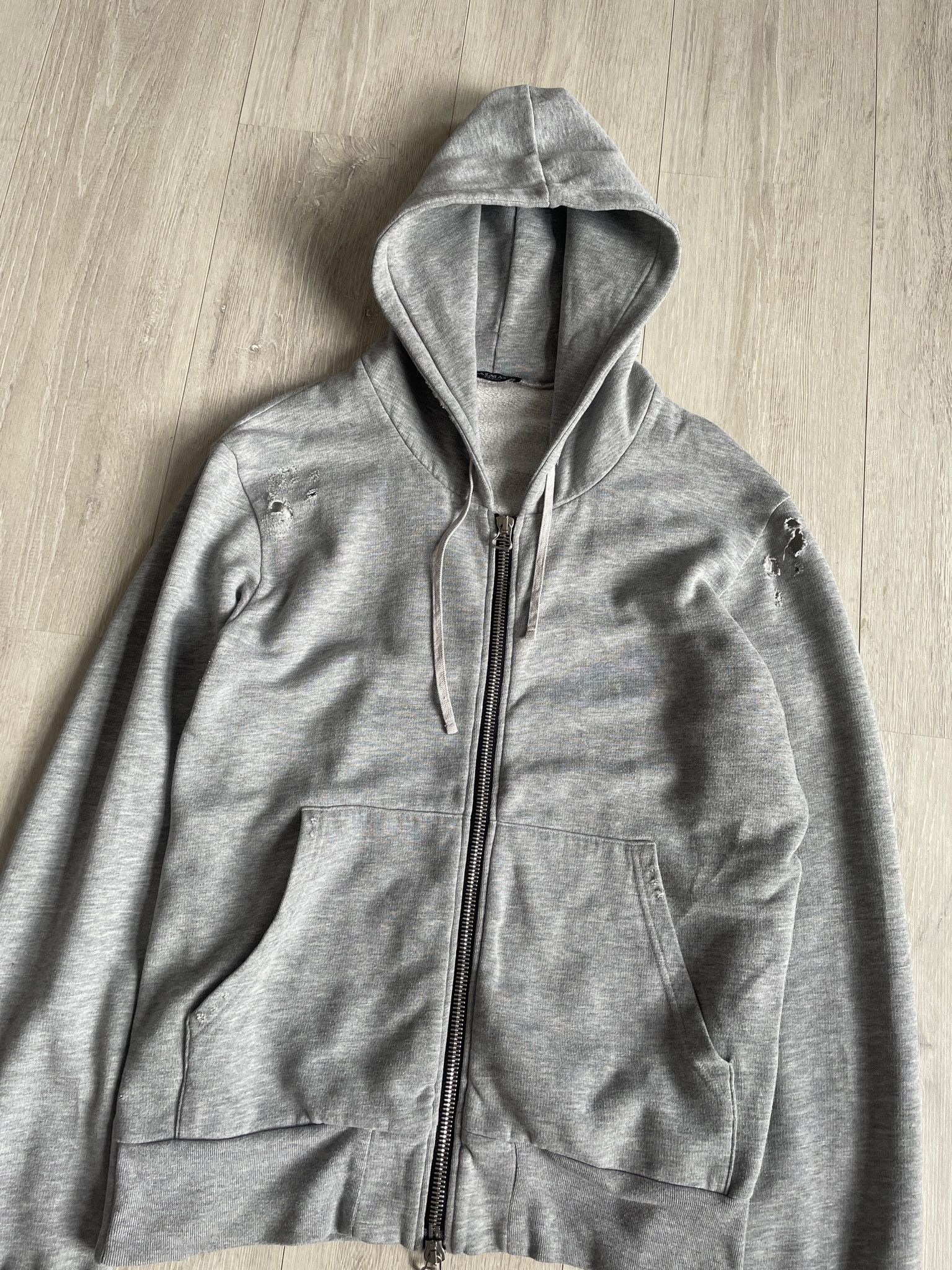 Balmain Balmain SS10 ripped hoodie by Christophe Decarnin Size US M / EU 48-50 / 2 - 4 Thumbnail