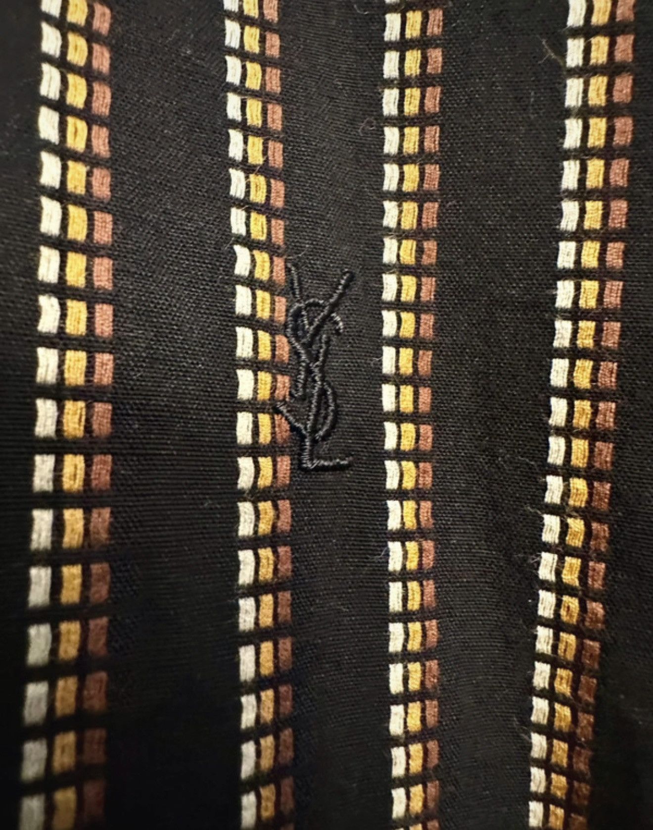 Yves Saint Laurent Black YSL Shirt Striped Size US XL / EU 56 / 4 - 2 Thumbnail