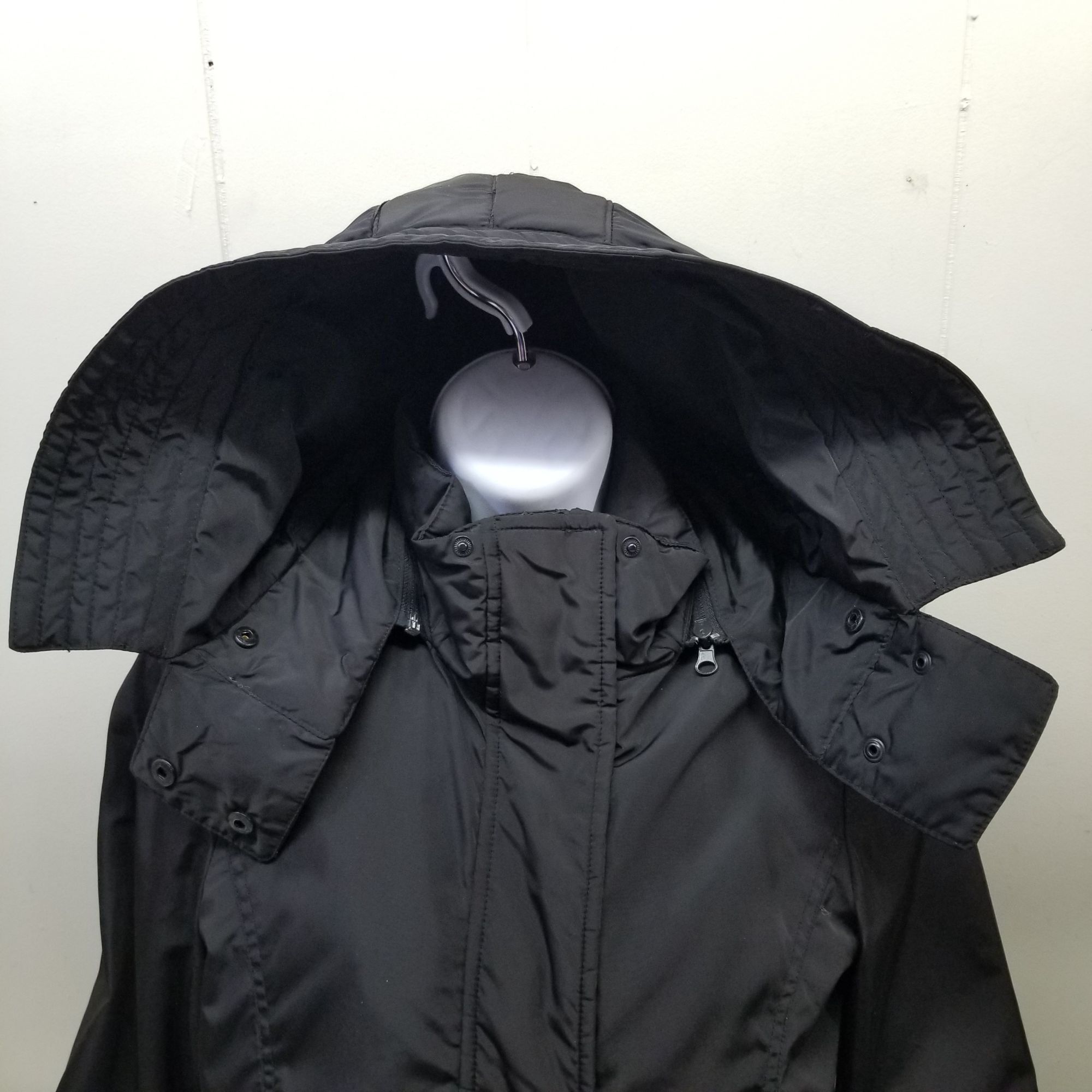 Zara Zara Basic S Black Coat Hood Removable Zip In Liner Vest Win Size S / US 4 / IT 40 - 6 Thumbnail