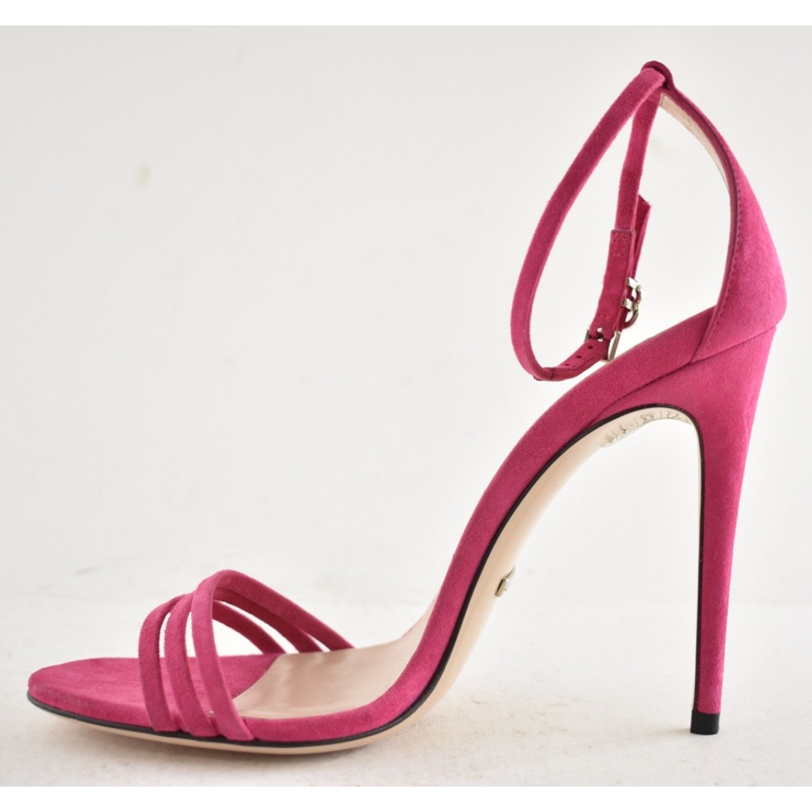 Gucci Gucci Ilse Bright Fuxia Pink Suede Crystal GG Logo Ankle Size US 6 / IT 36 - 5 Thumbnail