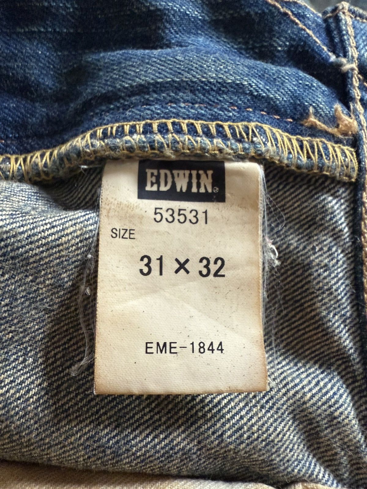 If Six Was Nine Rare Edwin 535 Pierced & Studs Heavy Mud Wash Flared Jeans Size US 32 / EU 48 - 25 Thumbnail