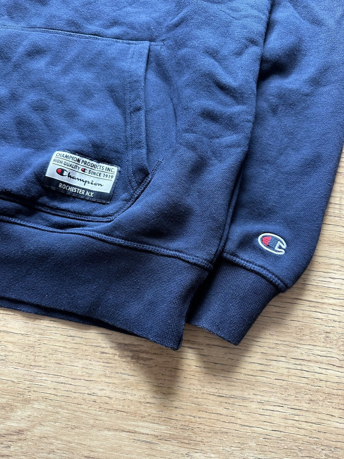 Champion × Vintage Vintage 90’s Y2K Champion Big Center Logo Hoodie Size US L / EU 52-54 / 3 - 3 Thumbnail