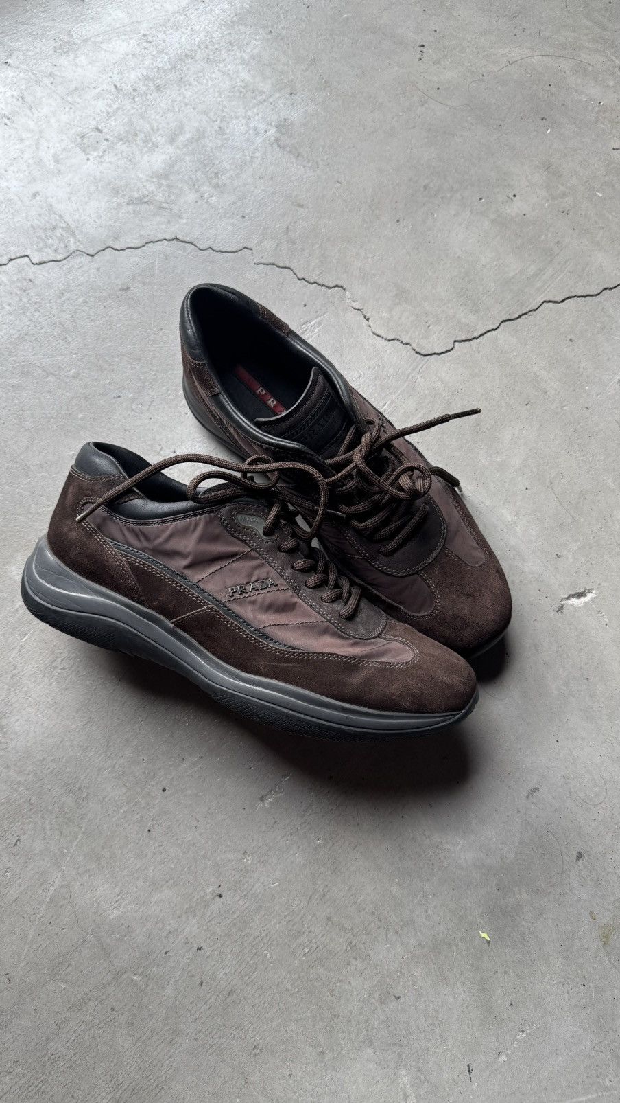 Prada Prada - Suede Nylon Rare! Size US 7.5 / EU 40-41 - 1 Thumbnail