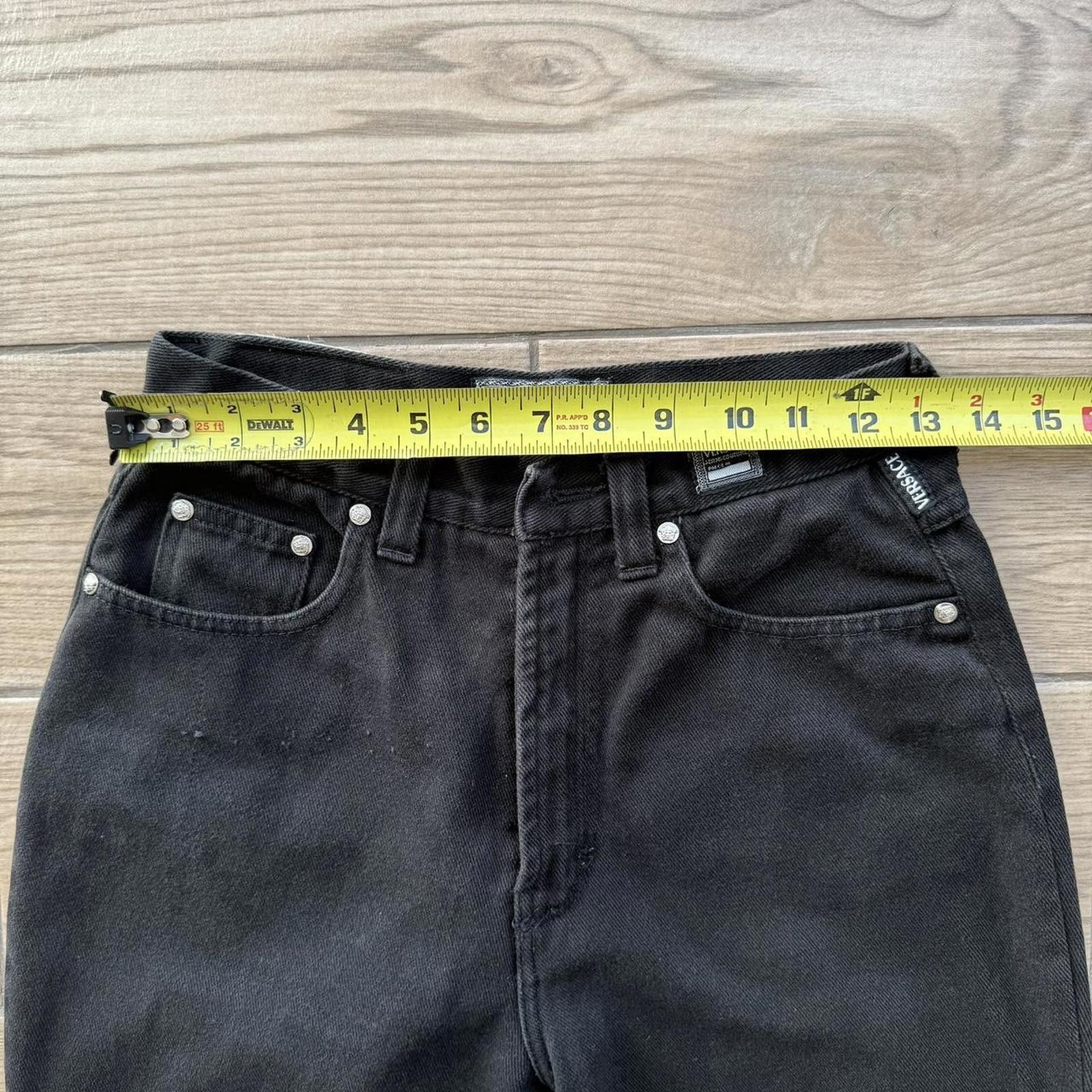 Versace Y2K Versace Black Denim Straight Baggy Jeans Size US 28 / EU 44 - 6 Thumbnail