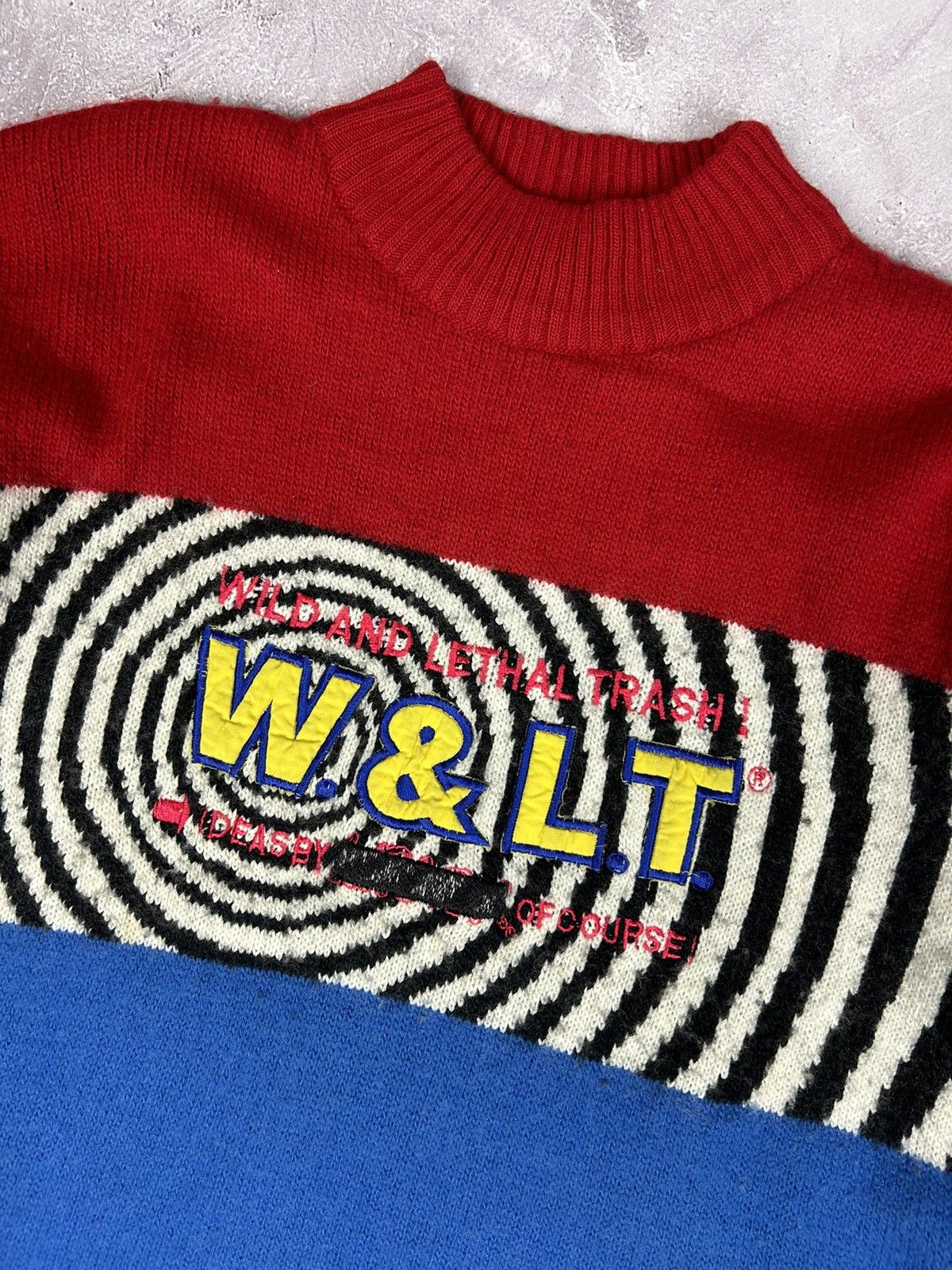 Walter Van Beirendonck W&LT Walter Van Beirendonck Big Logo Multicolor Sweater RARE Size US M / EU 48-50 / 2 - 4 Thumbnail
