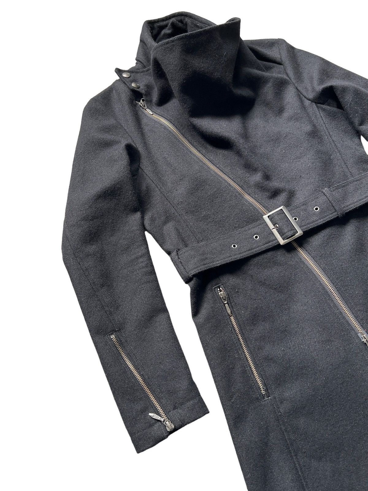 Tornado Mart Tornado Mart Apocalypse Gothic Wool Belted Trench Coat Size US S / EU 44-46 / 1 - 4 Thumbnail