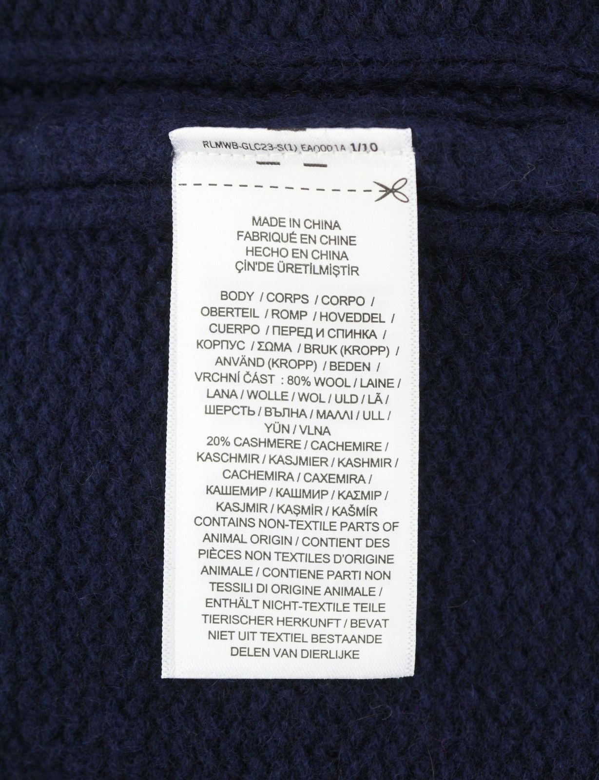 Ralph Lauren BLUE M Wool Cashmere Tight Knit Pullover 86941 Size US M / EU 48-50 / 2 - 6 Thumbnail