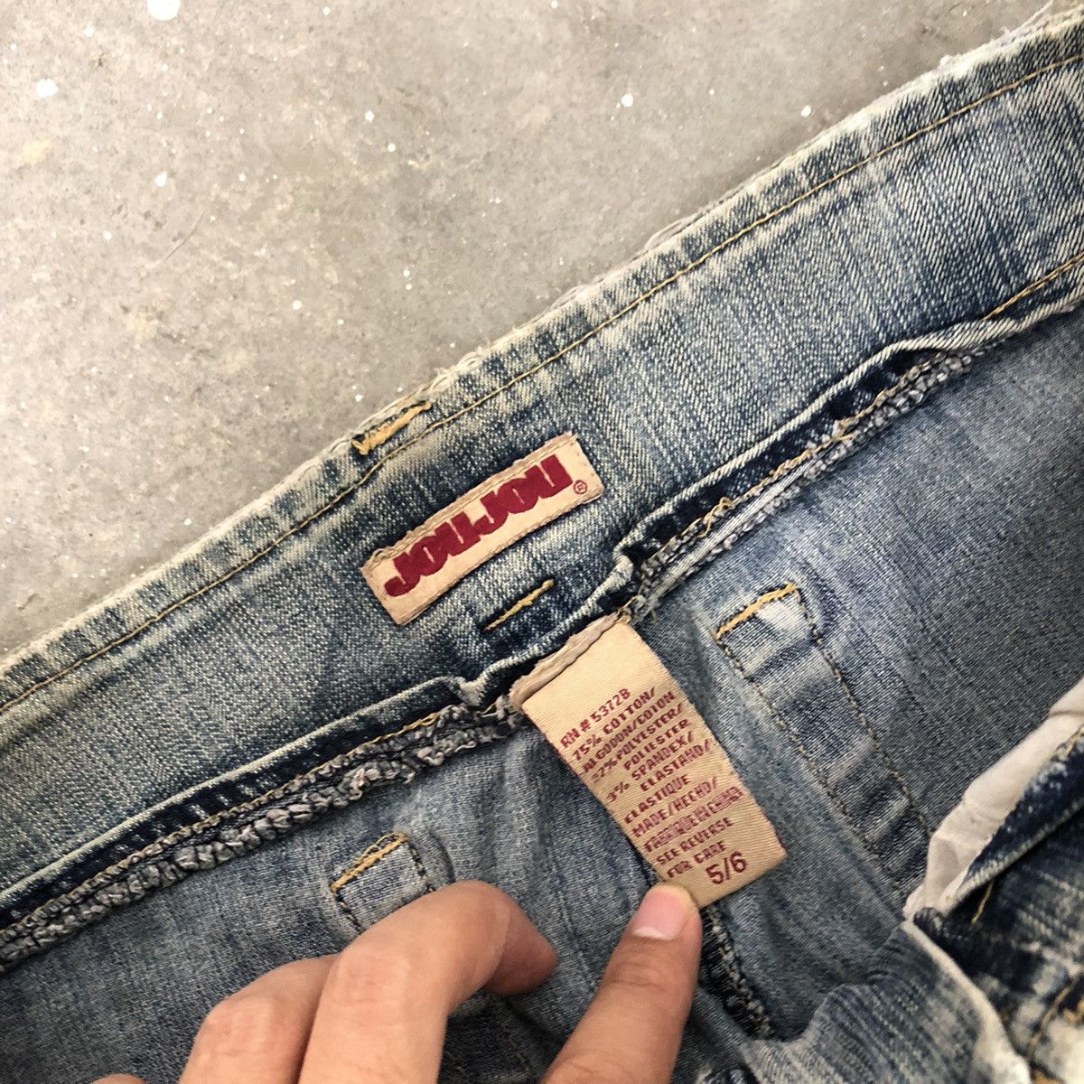 Hysteric Glamour × Japanese Brand Vintage JouJou Flare Japanese Brand distressed jean 🍒 Size US 31 - 9 Thumbnail