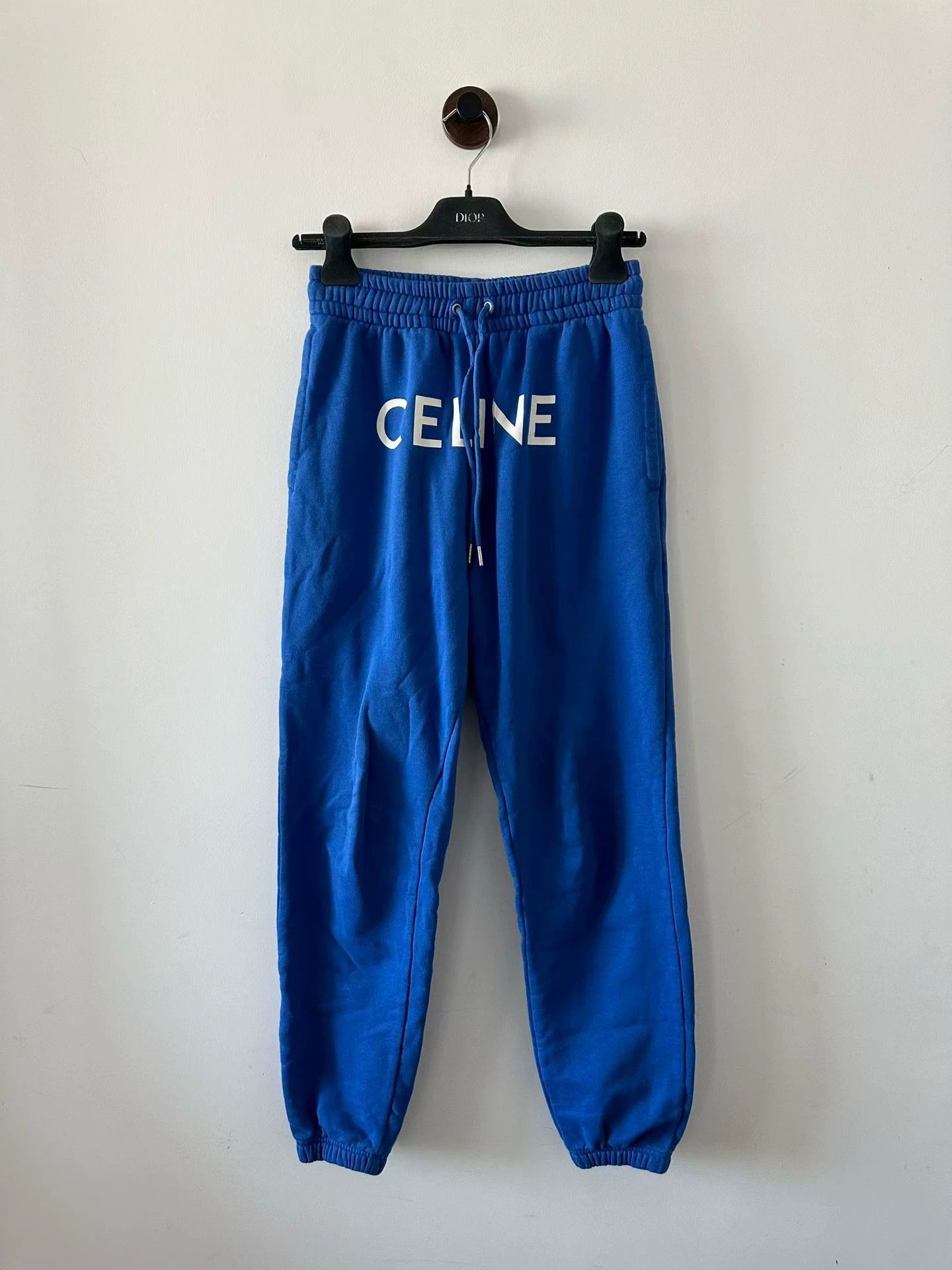 Celine Celine blue big logo sweatpants XS 98 new Size 25" / US 0 / IT 36 - 1 Thumbnail