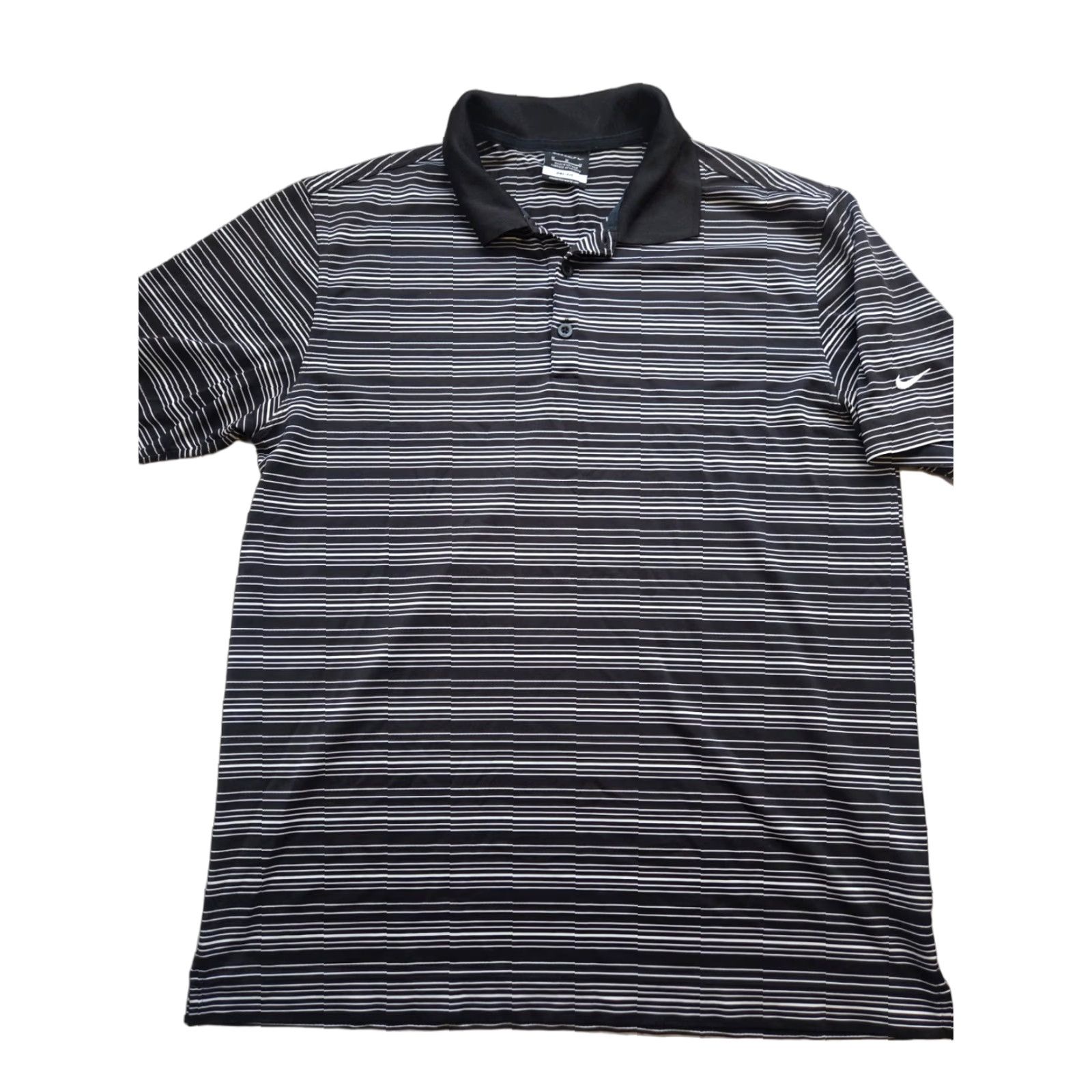 Nike Nike Golf Polo Shirt Men M Black White Striped Dri-FIT Short Sleeve Shirt Size US M / EU 48-50 / 2 - 1 Thumbnail