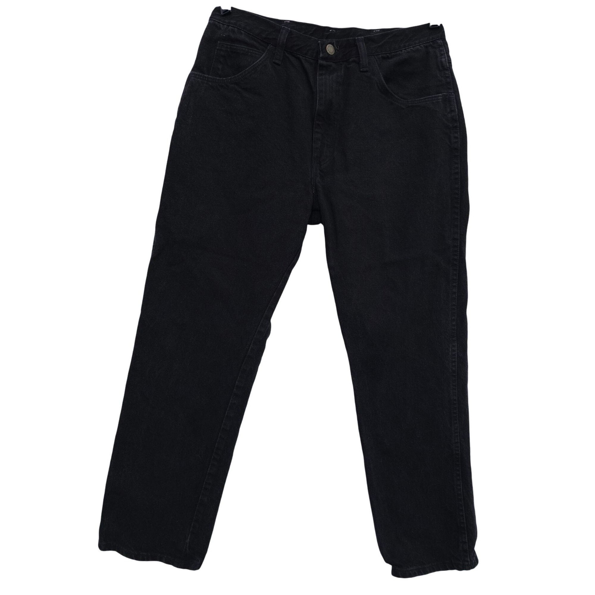 Vintage Vintage 1990s LEGENDARY GOLD Black Jeans 34x30 100% Cotton Size US 34 / EU 50 - 1 Thumbnail
