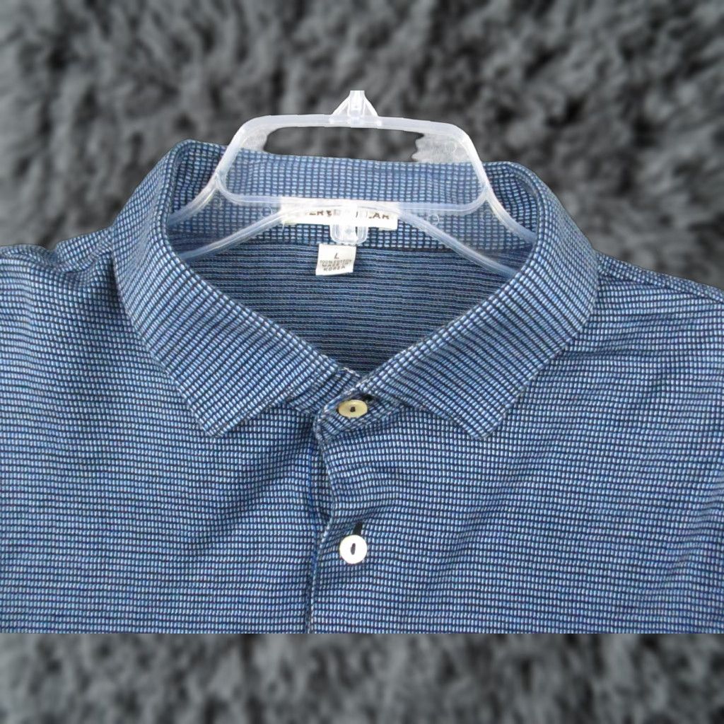 Peter Millar Peter Millar Polo Shirt Men Large Blue Stripe Short Sleeve Champions Golf Club Size US L / EU 52-54 / 3 - 1 Thumbnail