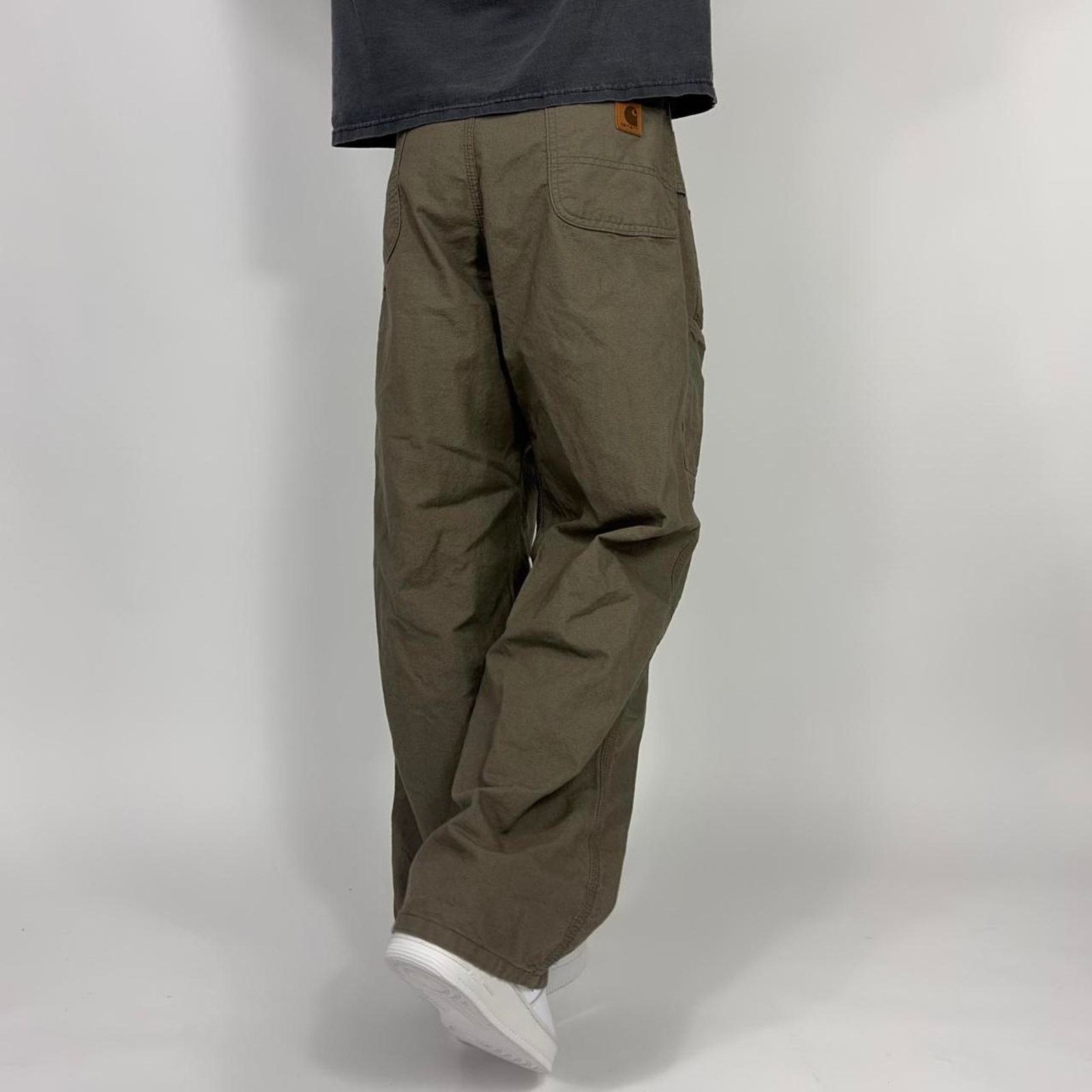 Carhartt × Carhartt Wip Baggy Carhartt Tonal Brown Carpenter Denim Streetwear Pants Size US 38 / EU 54 - 1 Thumbnail