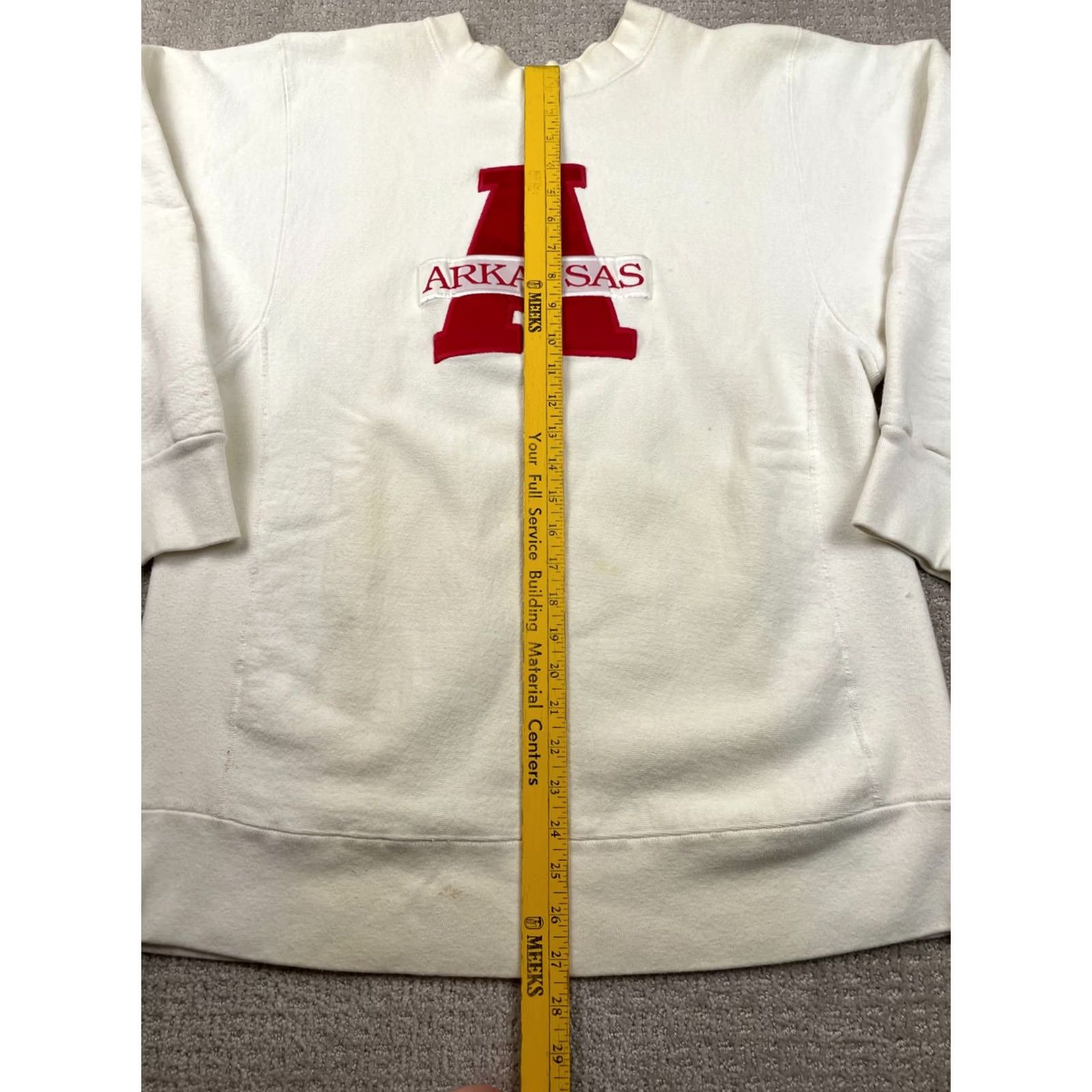 Vintage VINTAGE Arkansas Razorbacks Sweatshirt Mens L Crable Sportswear Crewneck Yellow Graphic Print 80s Fleece Cotton Pullover Winter Fall Spring Size US L / EU 52-54 / 3 - 2 Thumbnail