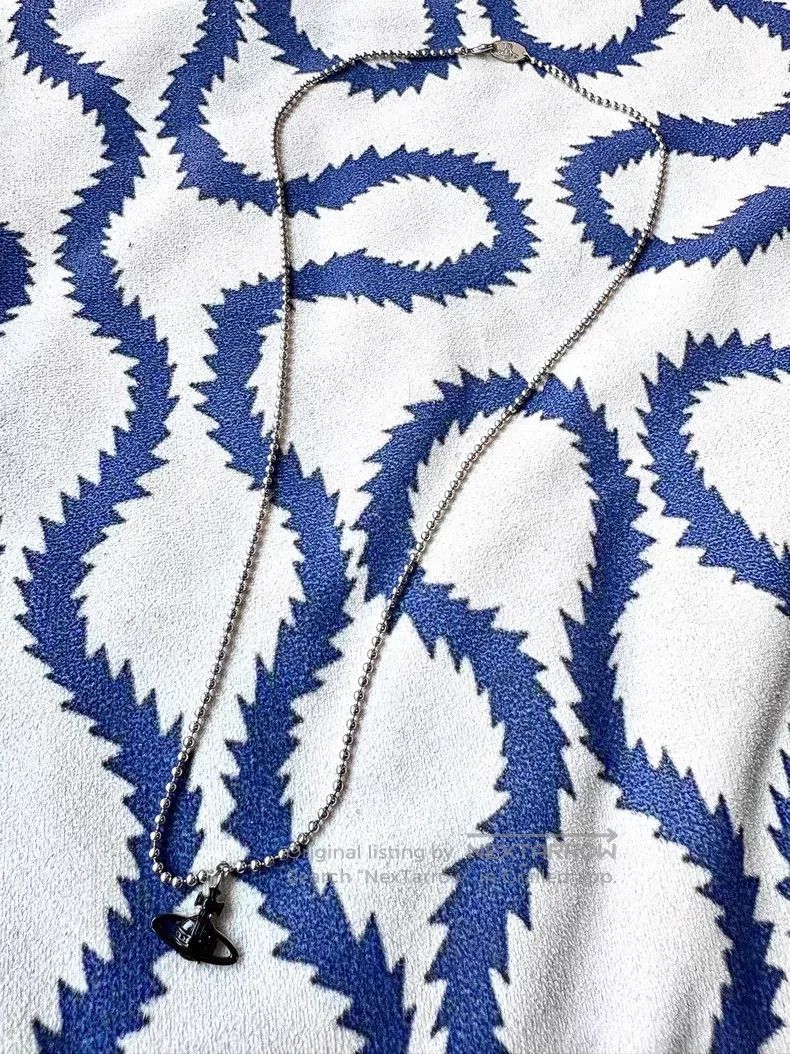 Vivienne Westwood Vivienne Westwood Black Mini Saturn Necklace Size ONE SIZE - 8 Thumbnail