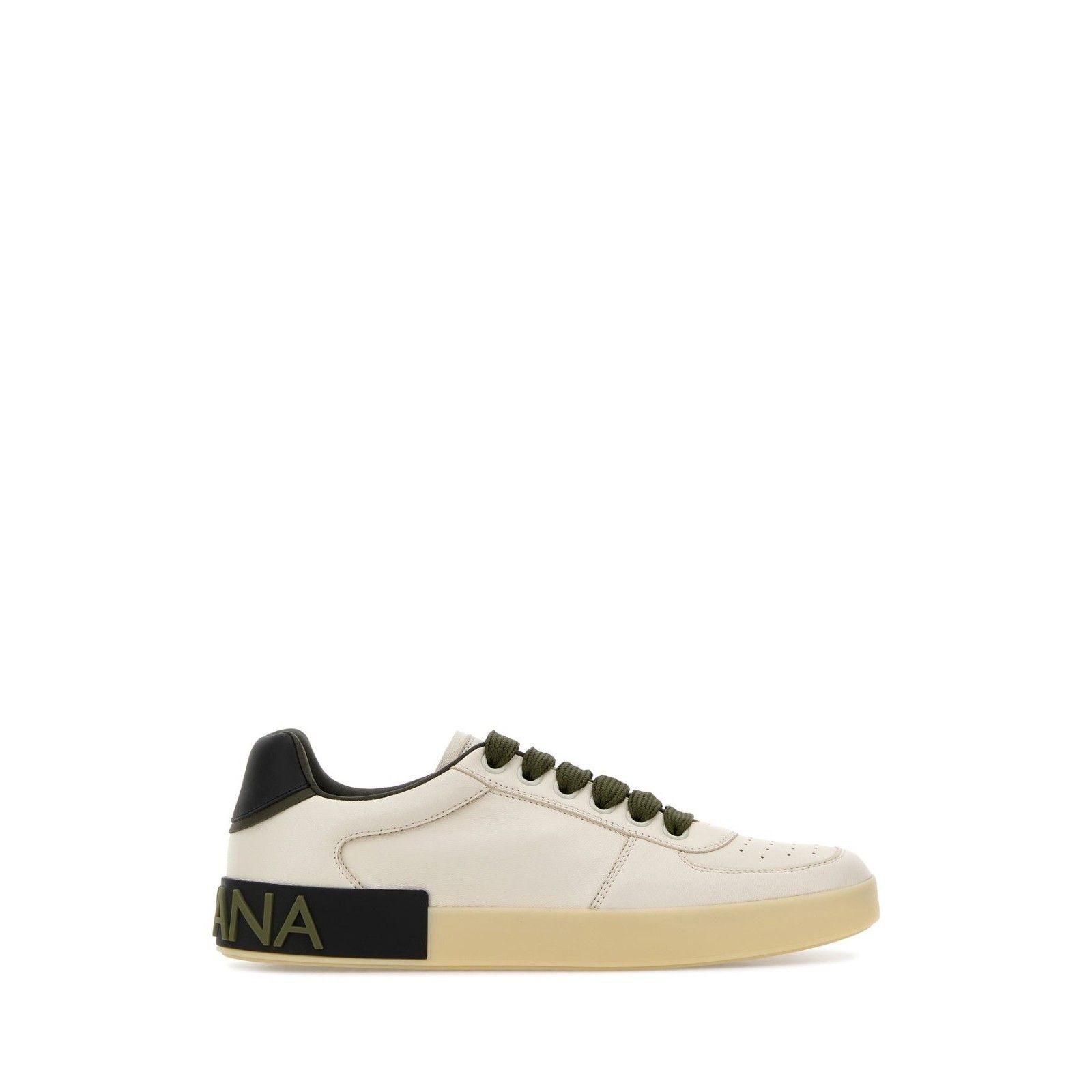 DOLCE&GABBANA Portofino White/Green Sneakers New & Authentic