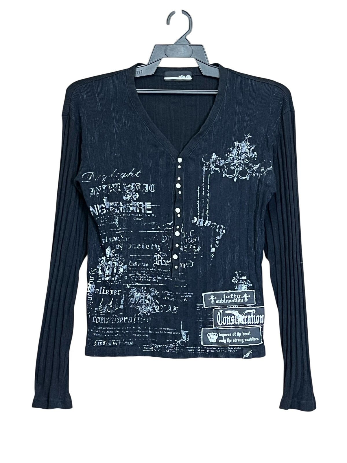In The Attic Japanese streetwear IN THE ATTIC half button l/s tee shirt Size US M / EU 48-50 / 2 - 2 Thumbnail