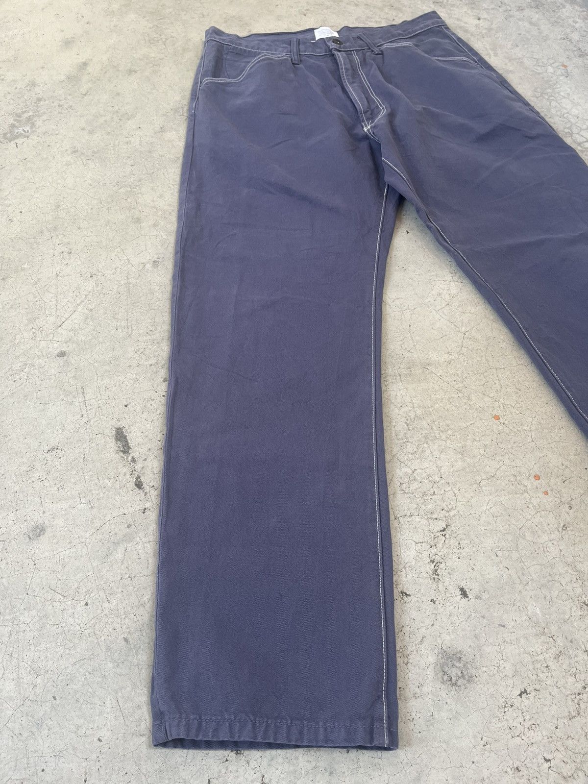 Save Khaki United Save khaki united Blue Faded Japanese Workwear Pants Size US 32 / EU 48 - 3 Thumbnail