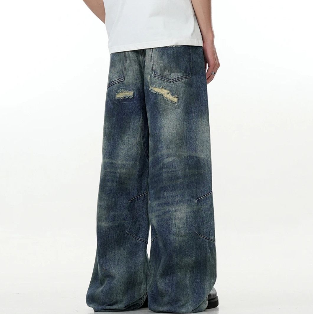 Vintage Baggy Ripped Patchwork Loose Street Jeans