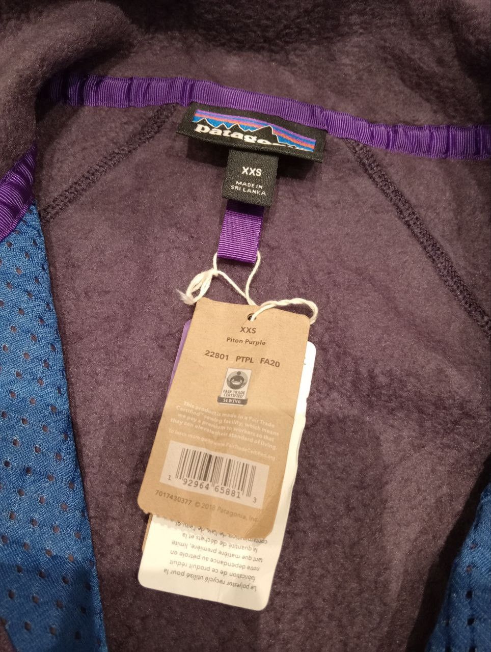 Patagonia PATAGONIA MEN'S PITON PURPLE RETRO PILE JACKET - REGULAR FIT Size US XXS / EU 40 - 11 Thumbnail